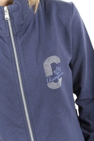Felpa Donna Full Zip Stras