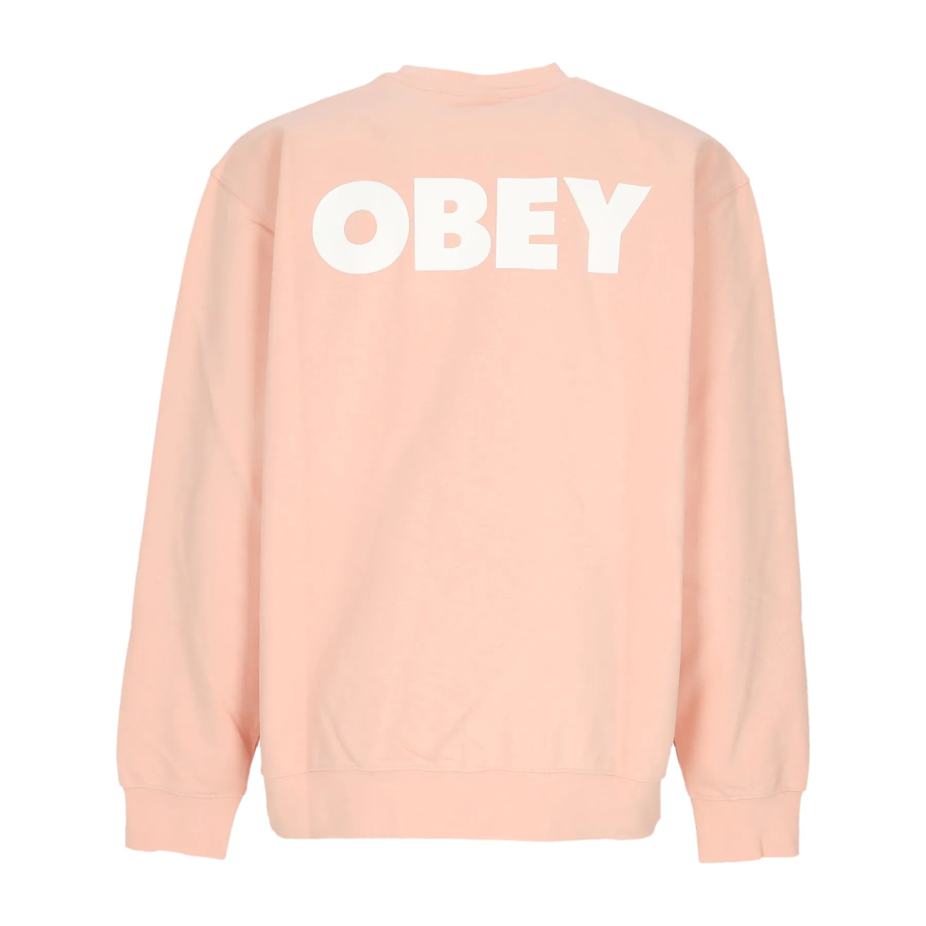 Felpa Leggera Girocollo Uomo Bold Box Fit Premium Crew Fleece Peach Parfait