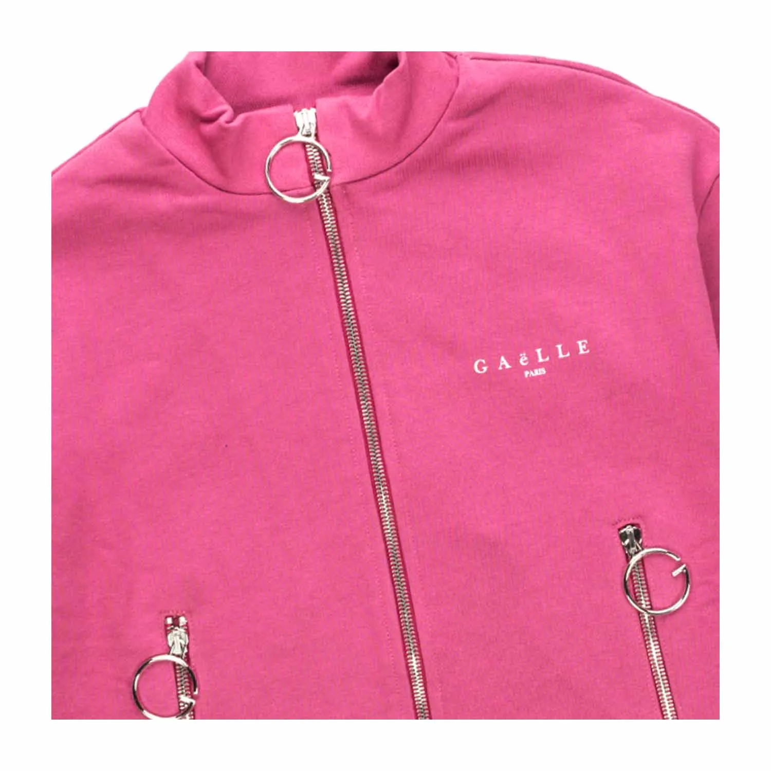 Felpa Rosa Zip Bambina Teen