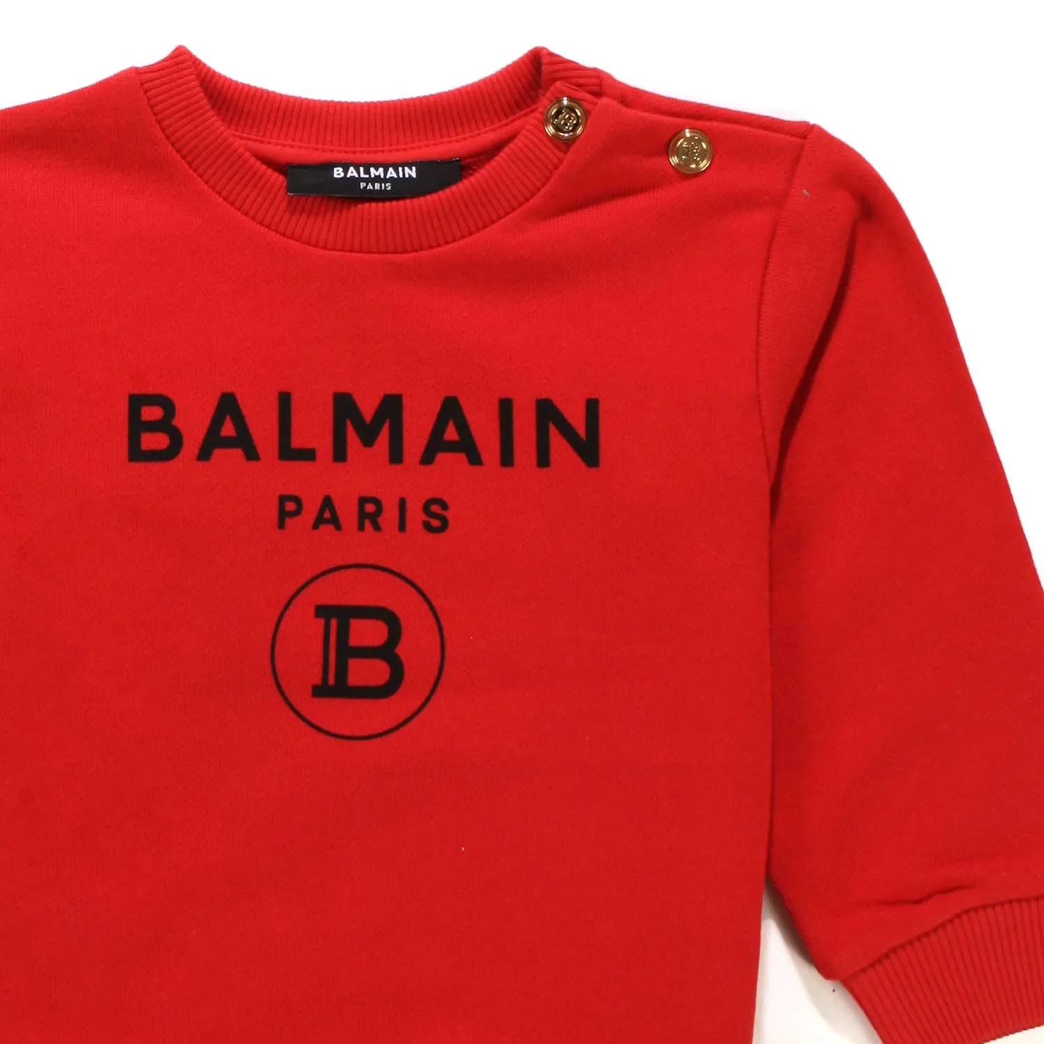 Felpa Rossa Con Logo Bambina Baby