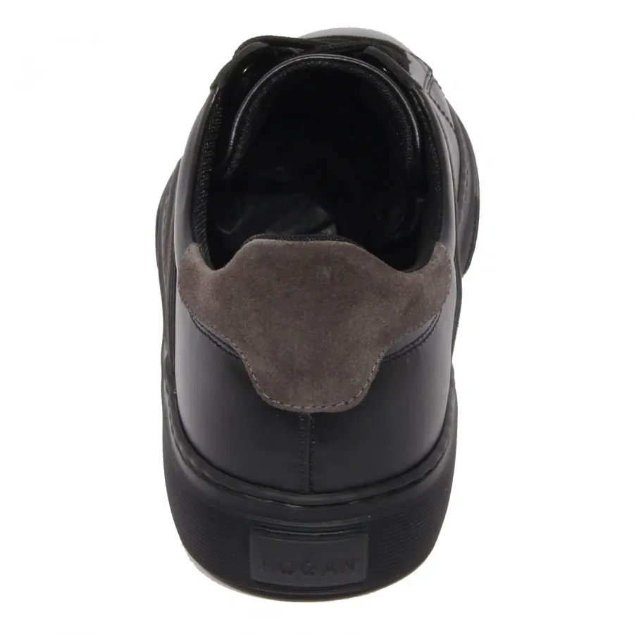 G2640 sneaker uomo HOGAN H365 black leather shoe man