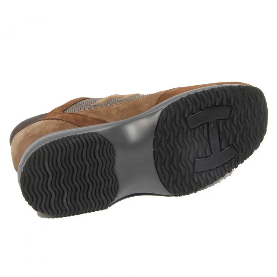 G3604 sneaker uomo HOGAN INTERACTIVE brown suede/fabric shoes men