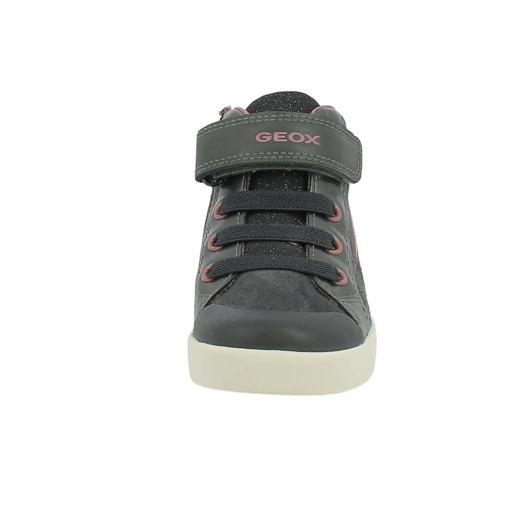 Geox  Sneaker grigia e rosa con fulmine 