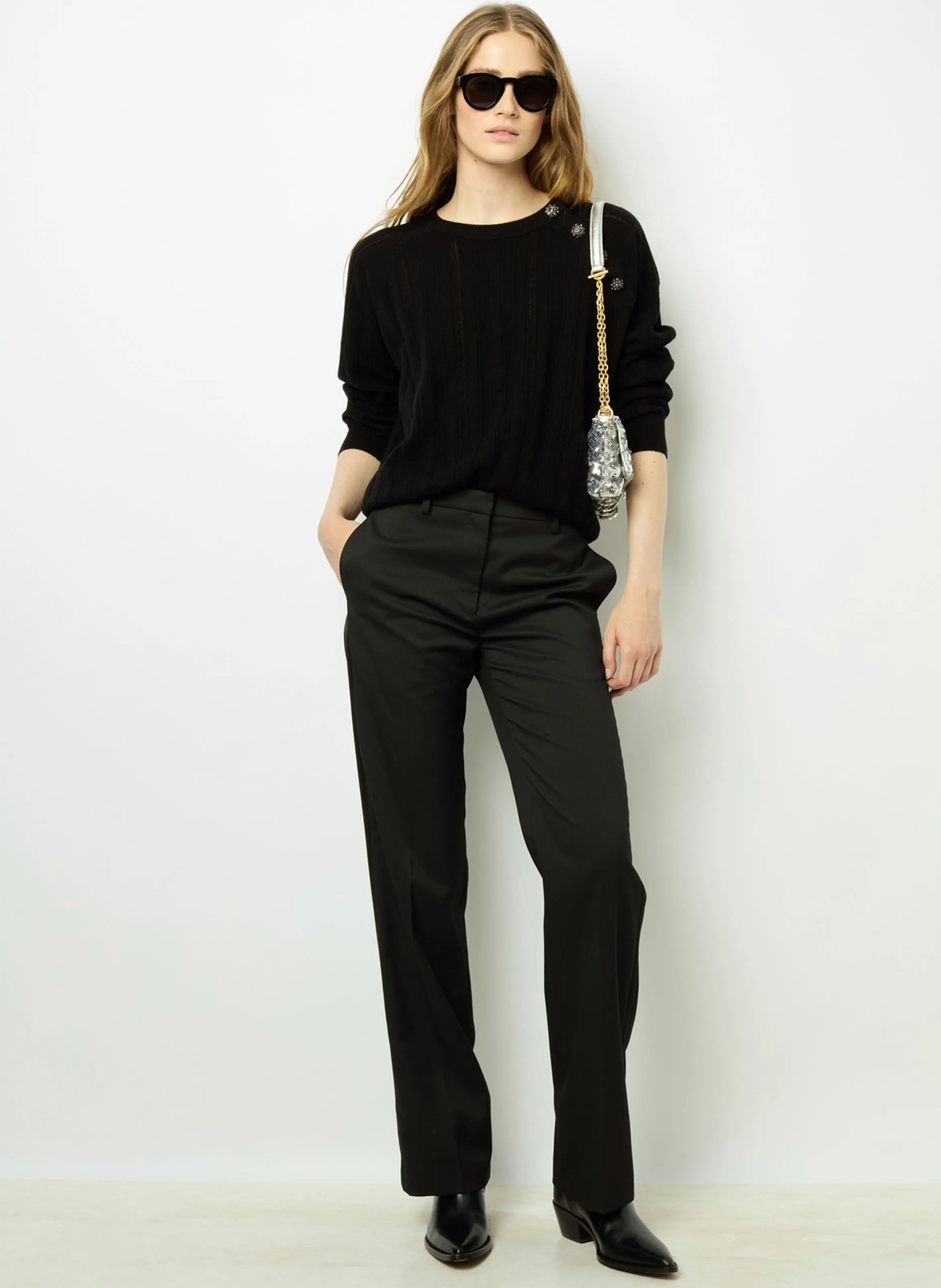  GERARD DAREL   JOSETTE - Maglione a girocollo in lana | Nero