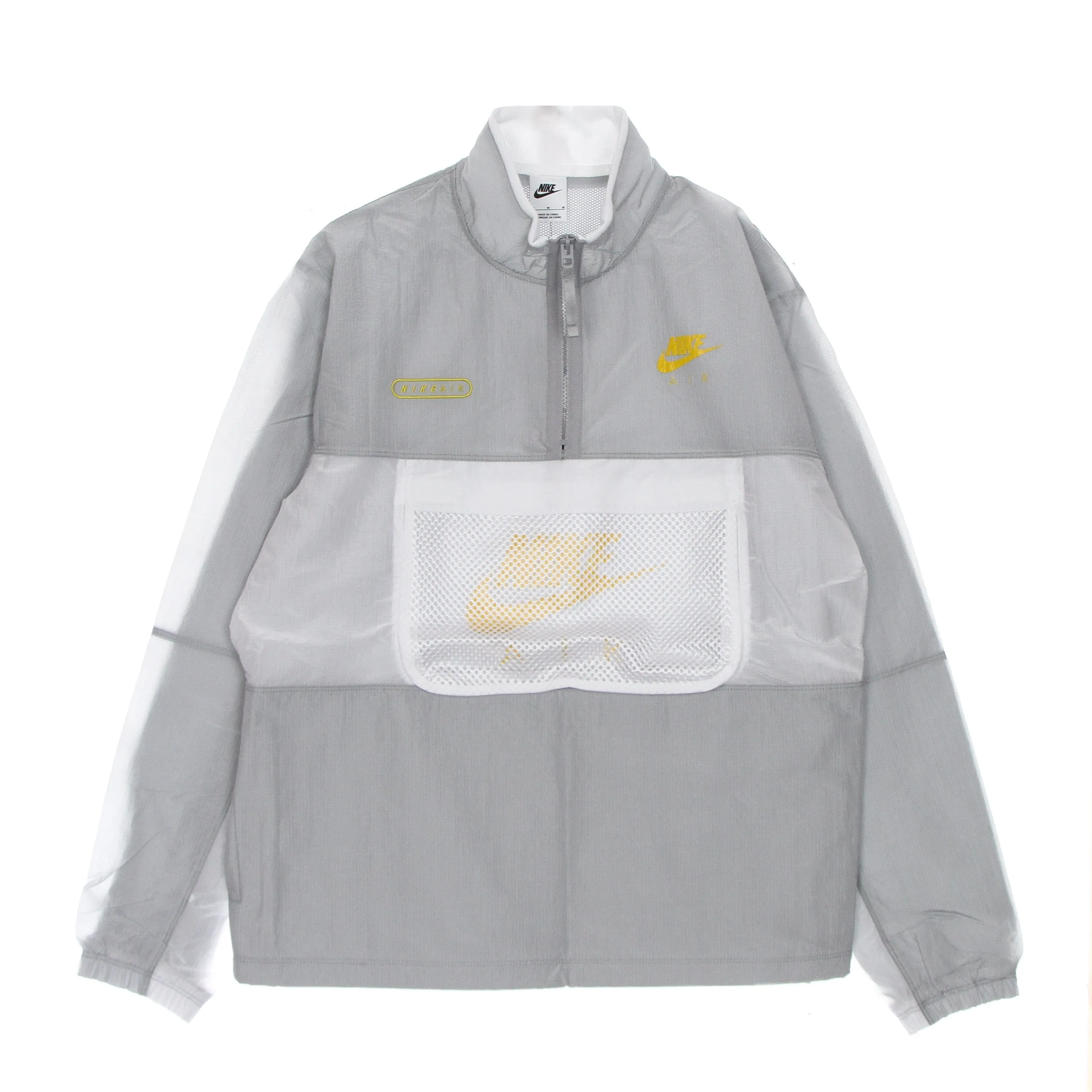 Giacca a Vento Infilabile Uomo Air Woven Lined Jacket Lt Smoke Grey/white/vivid Sulfur