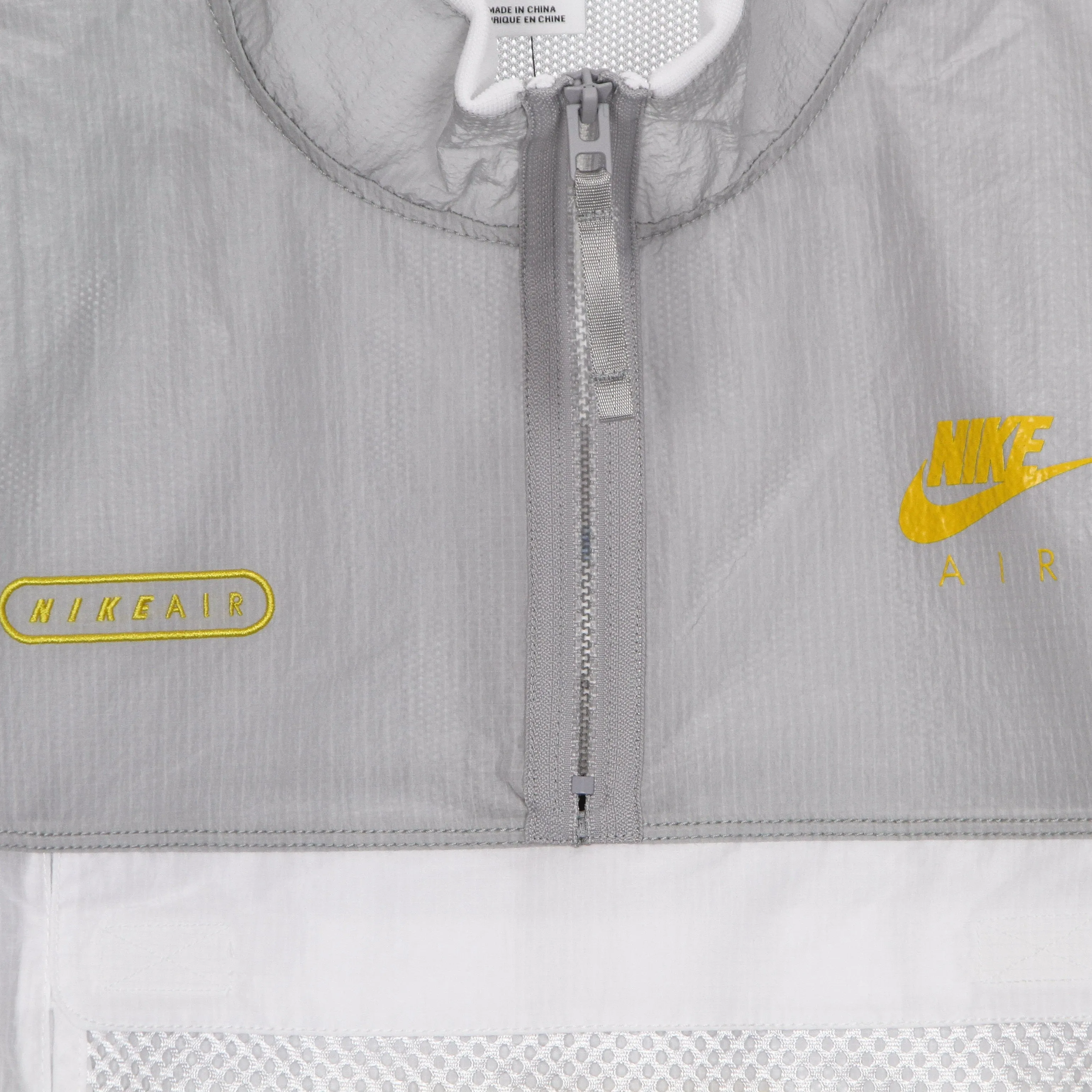 Giacca a Vento Infilabile Uomo Air Woven Lined Jacket Lt Smoke Grey/white/vivid Sulfur