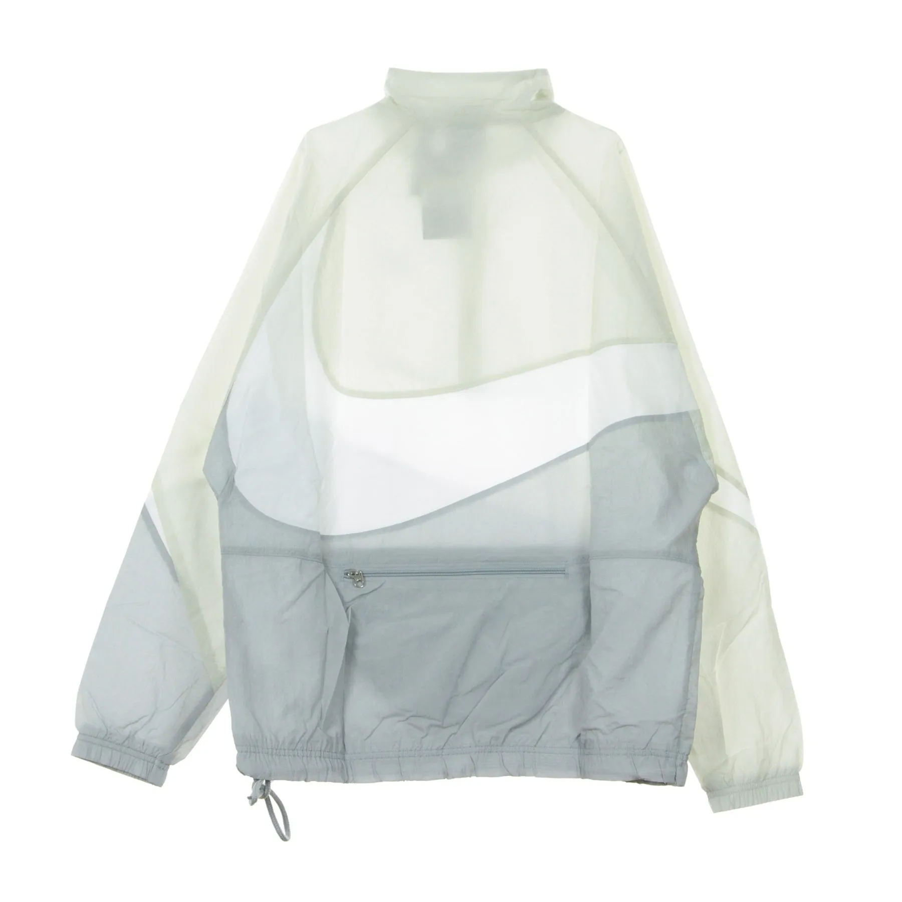 Giacca a Vento Infilabile Uomo Vw Swoosh Wvn Hlfzip Jkt Wolf Grey/white/light Bone/white