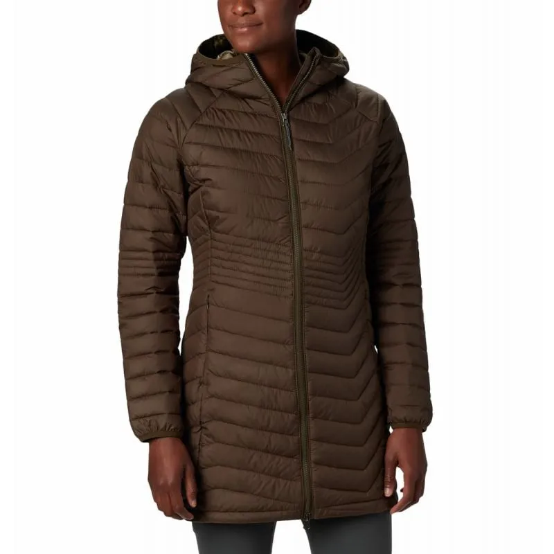 Giacca lunga da donna Columbia Powder Lite Mid (verde oliva)
