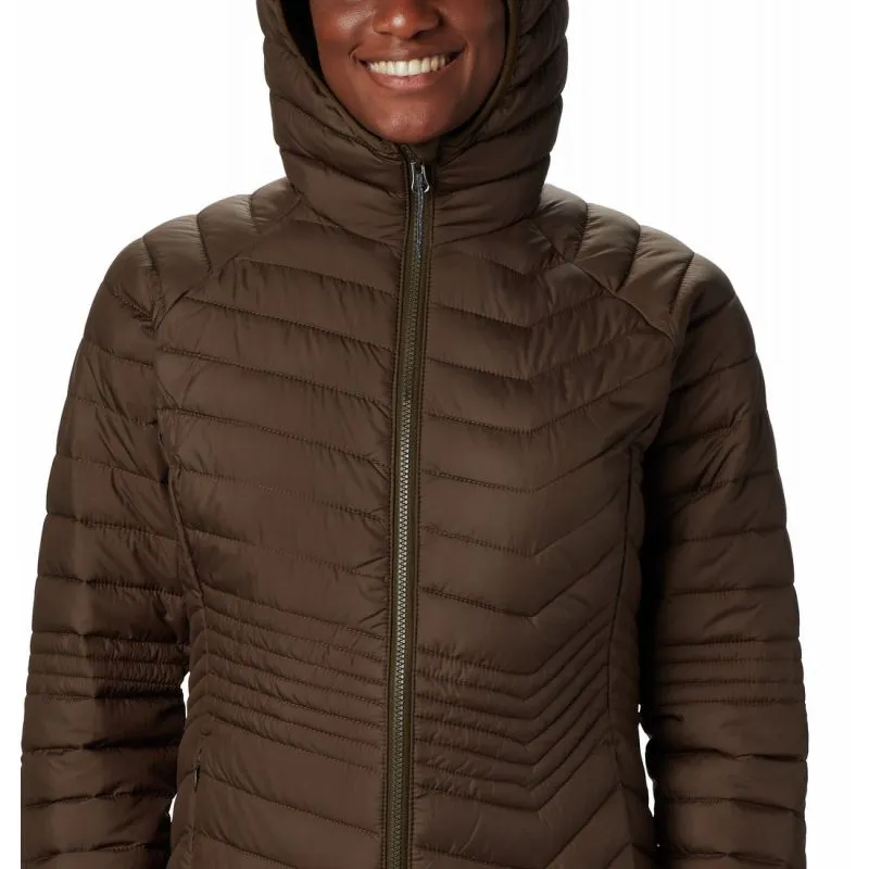 Giacca lunga da donna Columbia Powder Lite Mid (verde oliva)