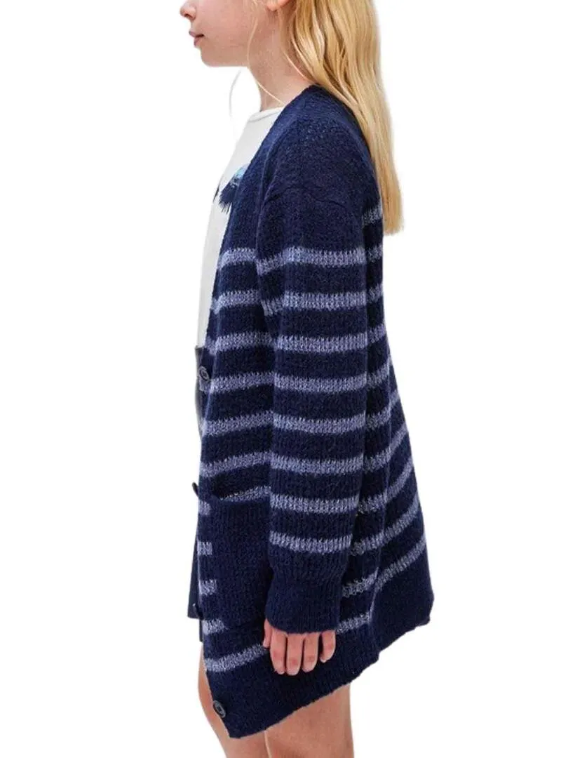 Giacca Mayoral Tricot Blu Navy per Bambina