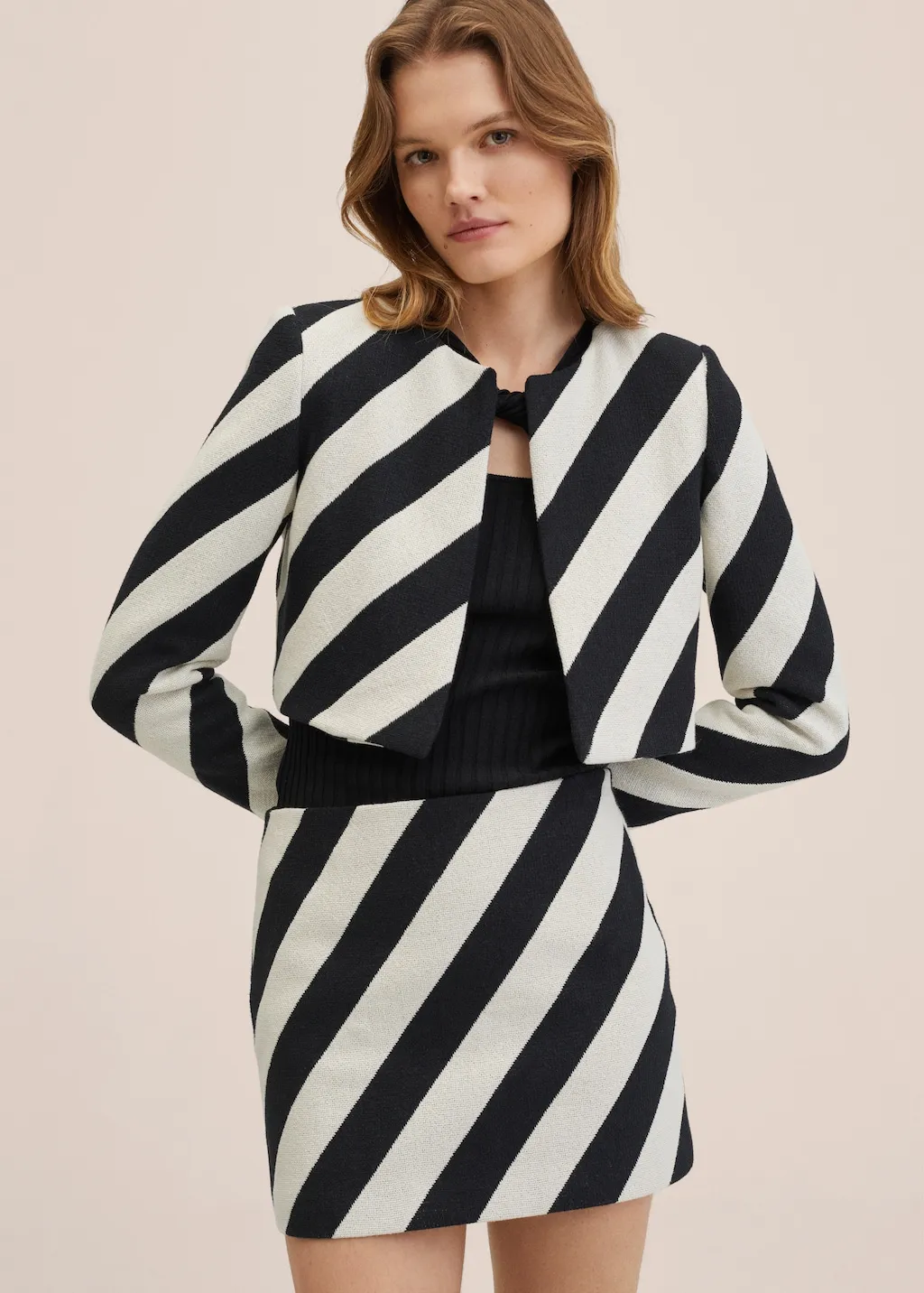 Giacca righe cotone