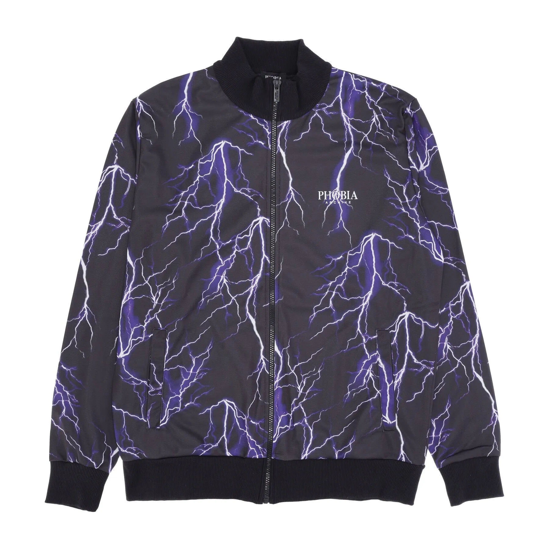 Giacca Tuta Uomo All Over Lightning Sweatshirt Black/purple