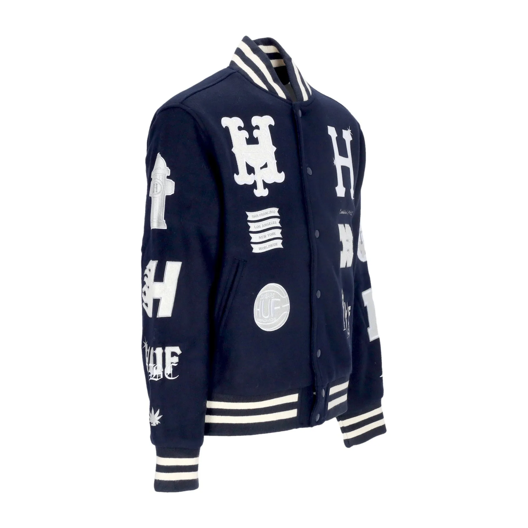 Giubbotto College Uomo 20 Year Classic H Varsity Jacket Navy