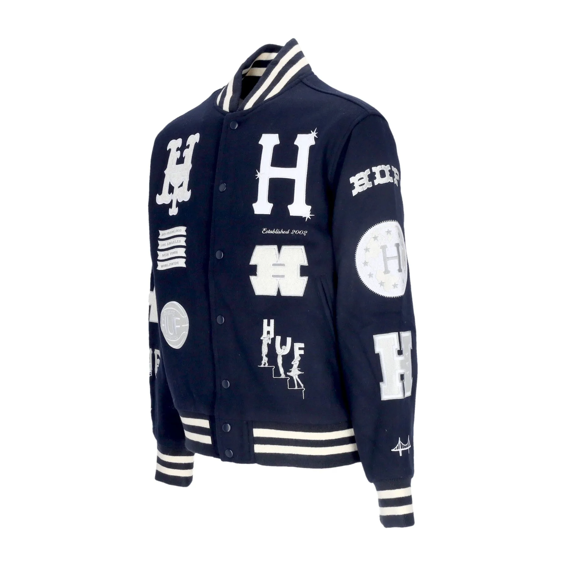 Giubbotto College Uomo 20 Year Classic H Varsity Jacket Navy