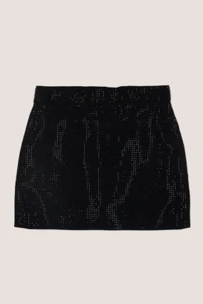 Gonna bambina con strass Nero