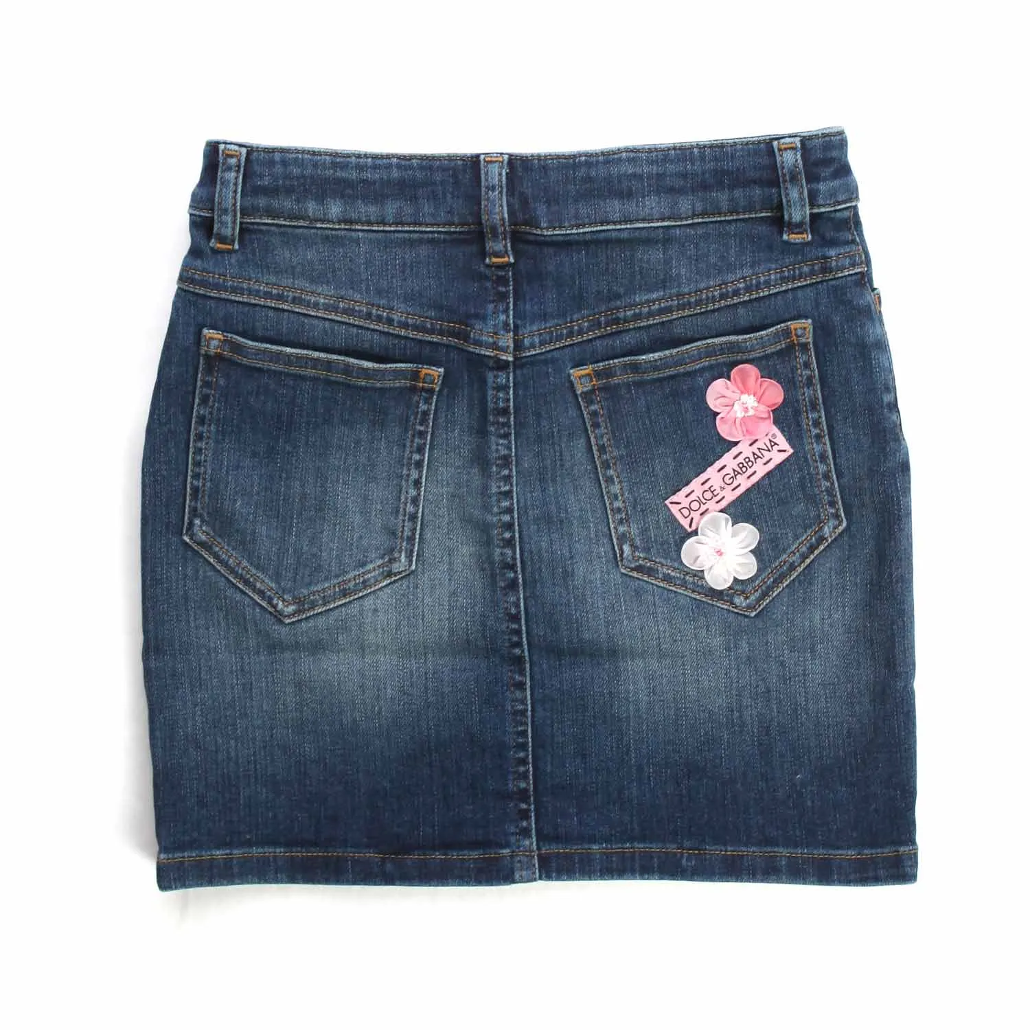 Gonna In Denim Scuro Bambina