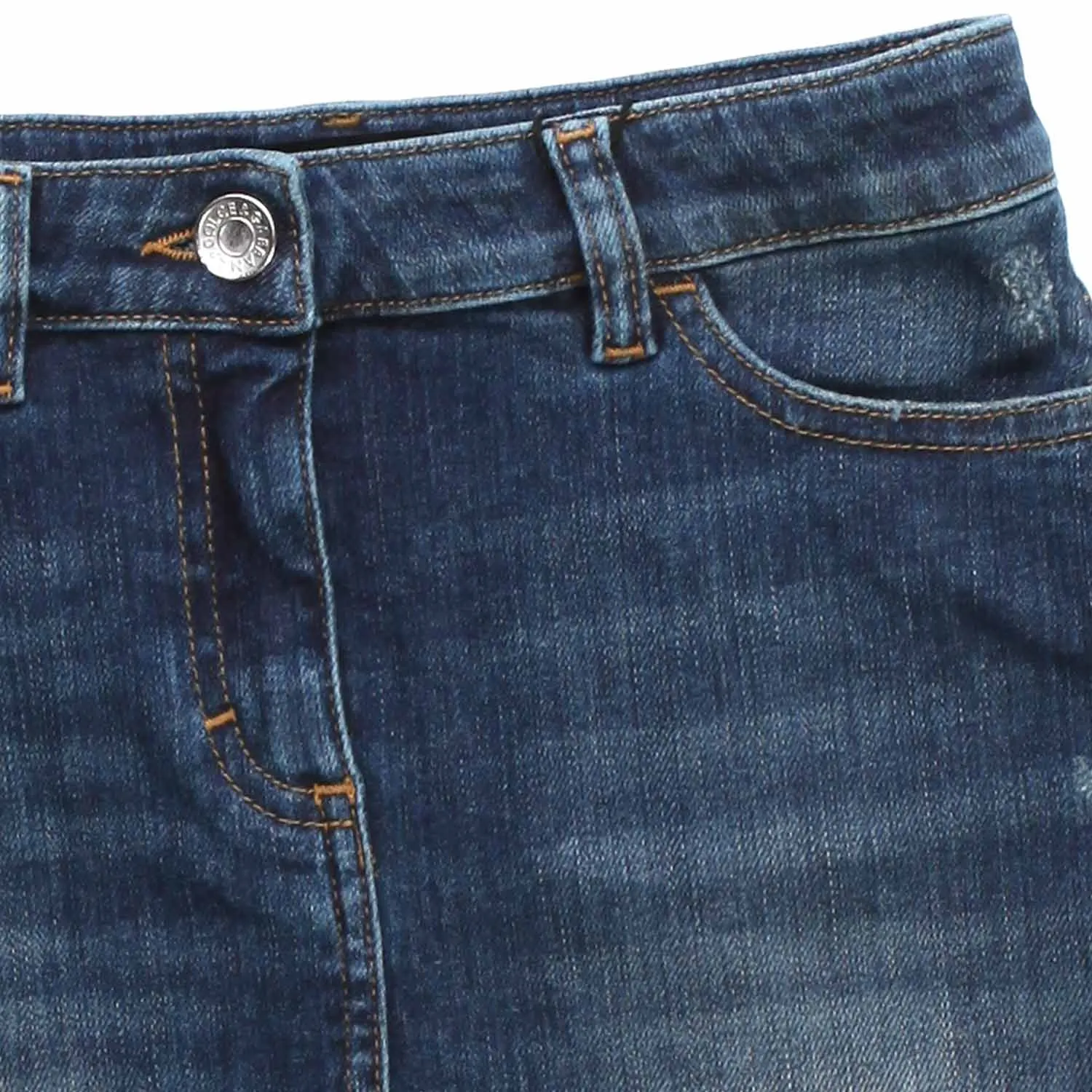 Gonna In Denim Scuro Bambina