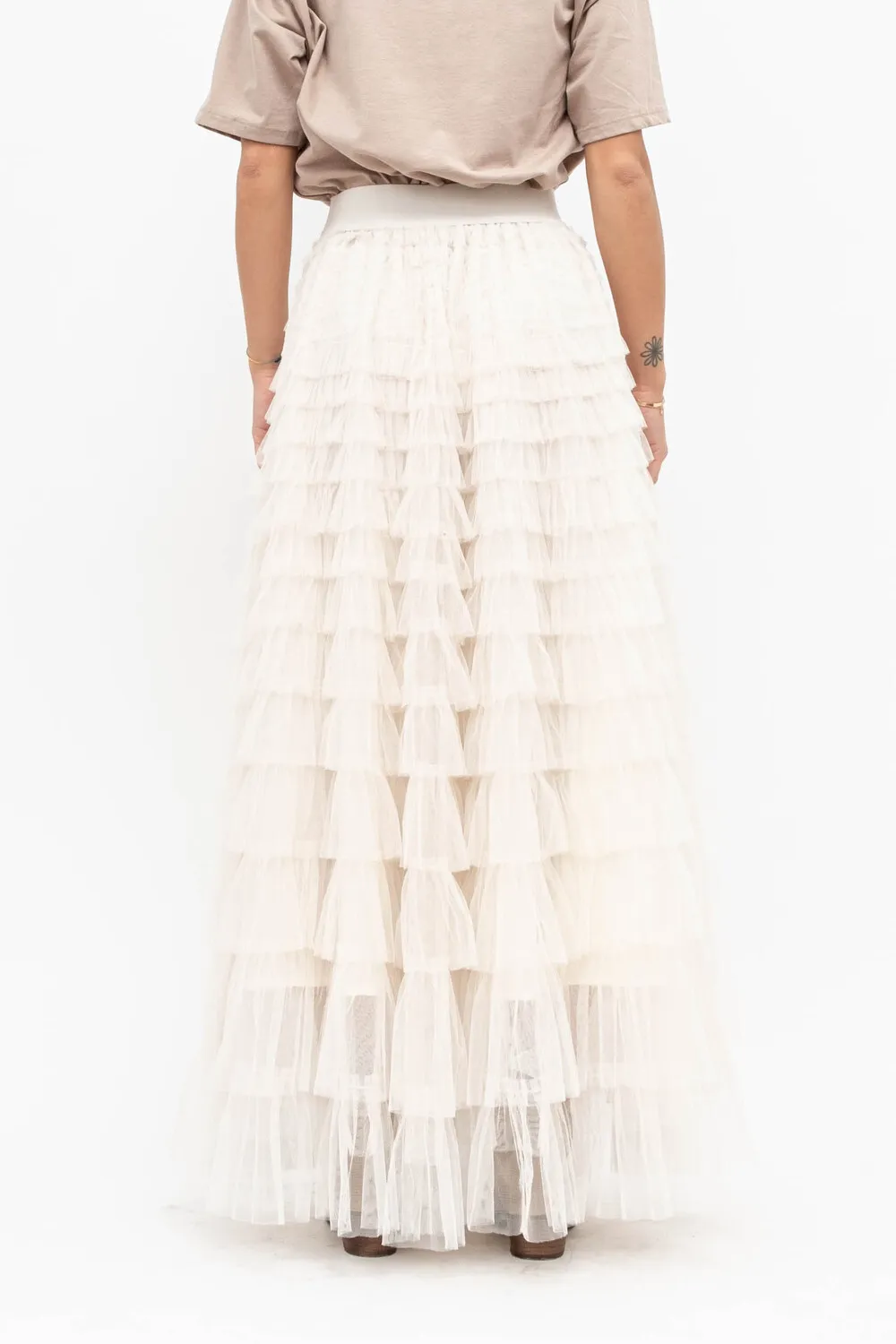 GONNA LUNGA TULLE MINI  BALZE