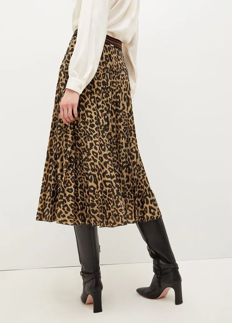 Gonna plissé animalier liu jo