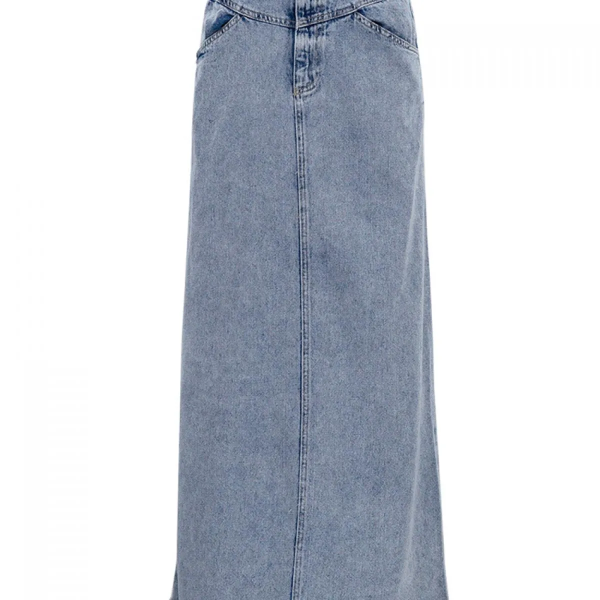 Gonne da donna Clacive Fashion Blue Office 2023 Gonna lunga elegante in denim a vita alta Gonna Saias allentata vintage Clo femm