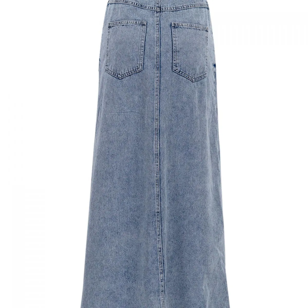 Gonne da donna Clacive Fashion Blue Office 2023 Gonna lunga elegante in denim a vita alta Gonna Saias allentata vintage Clo femm