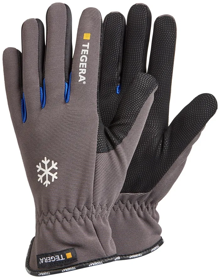 Guanti da lavoro Tegera TEGERA, Tg. 10, in Pelle sintetica, col. Nero, blu, grigio