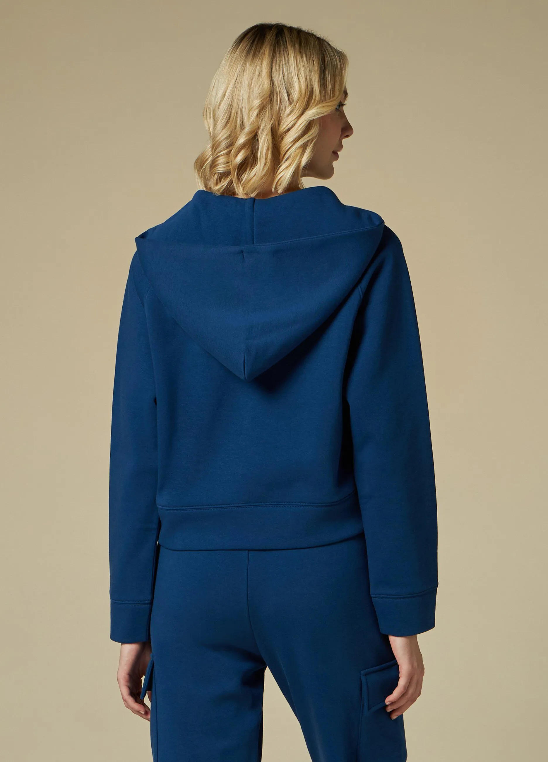 HOLISTIC  Felpa in misto cotone con scollo a V donna