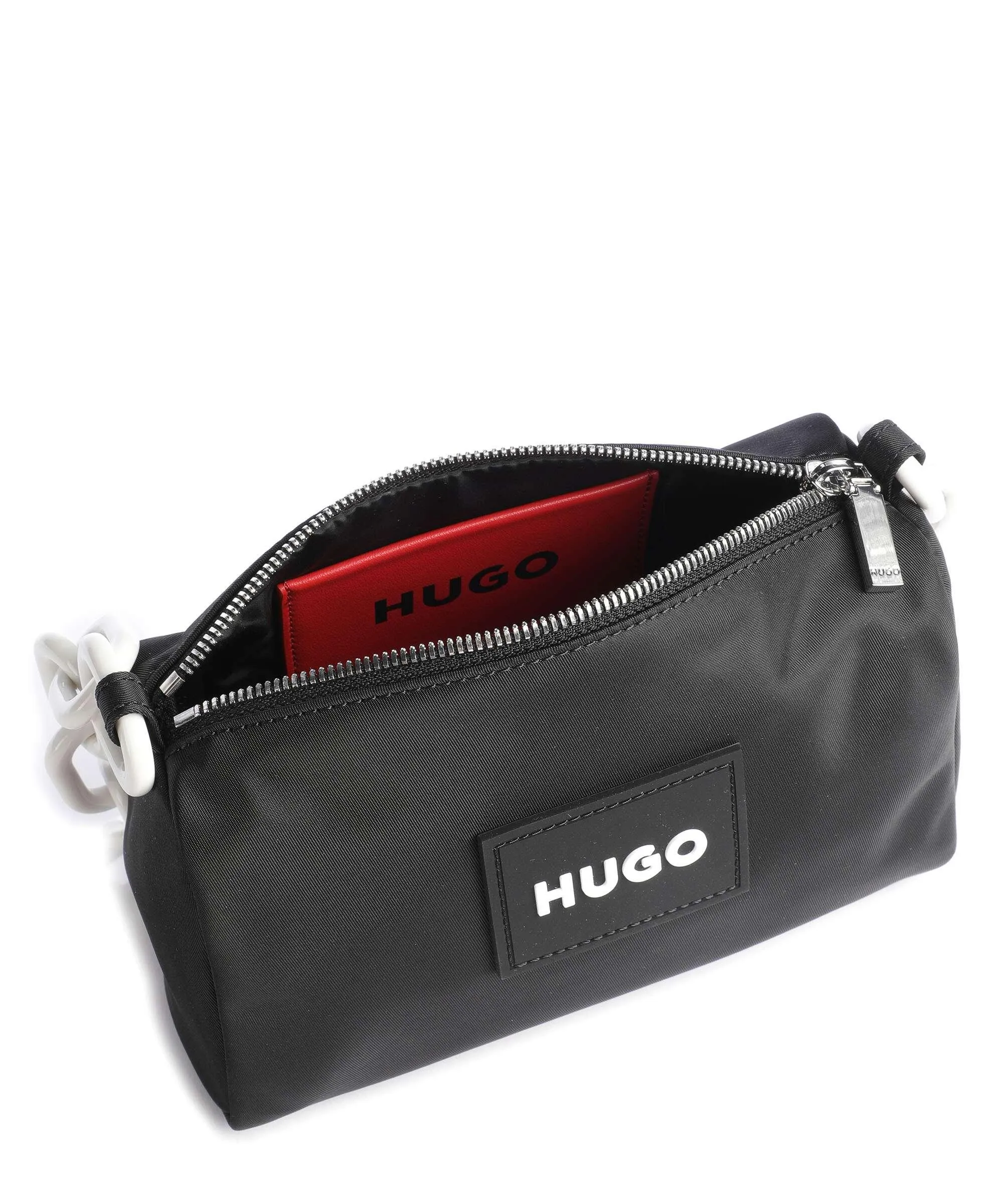  Hugo Bel Borsa a spalla poliestere riciclato nero  