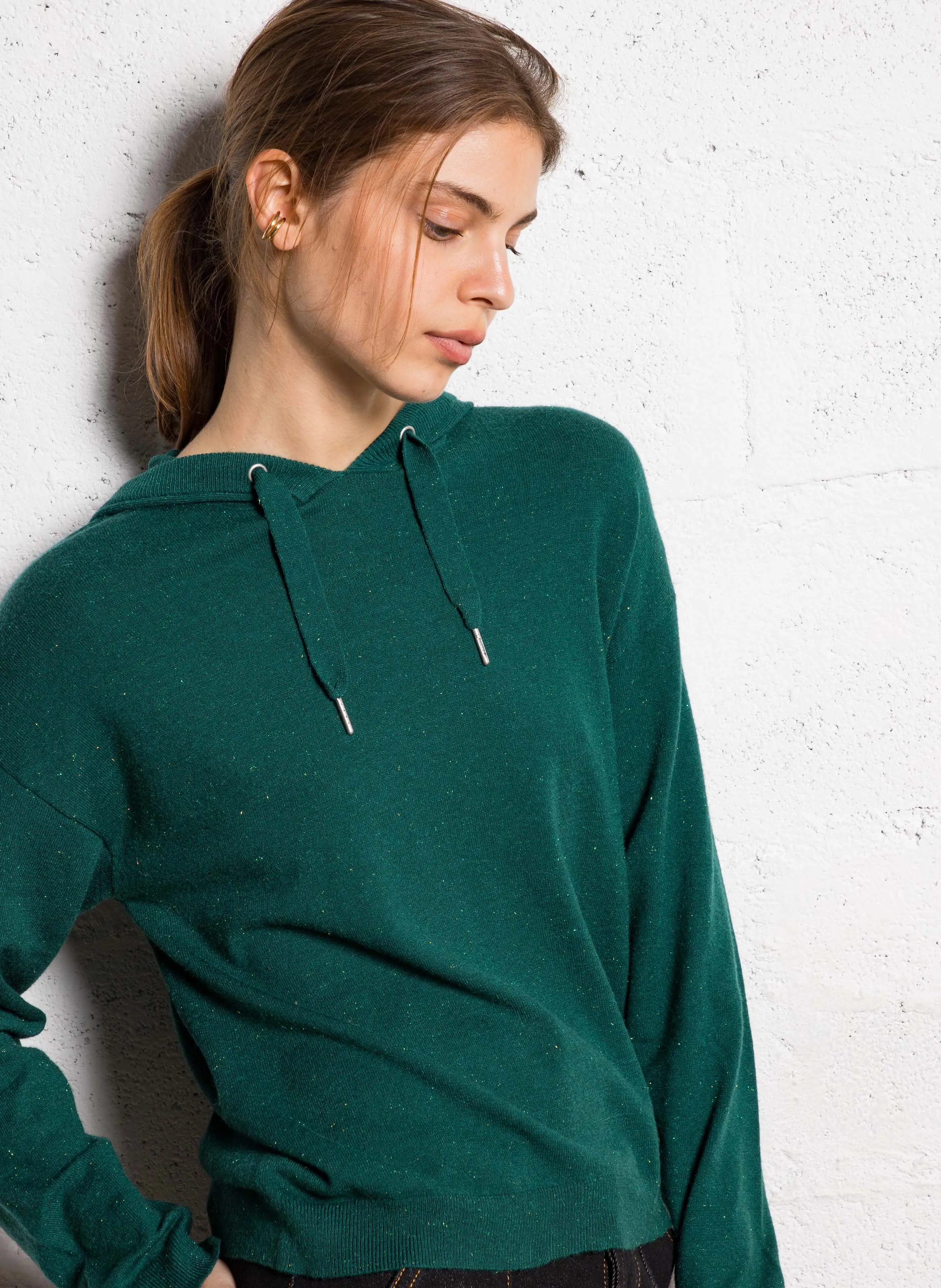  I CODE   Maglione con cappuccio | Verde