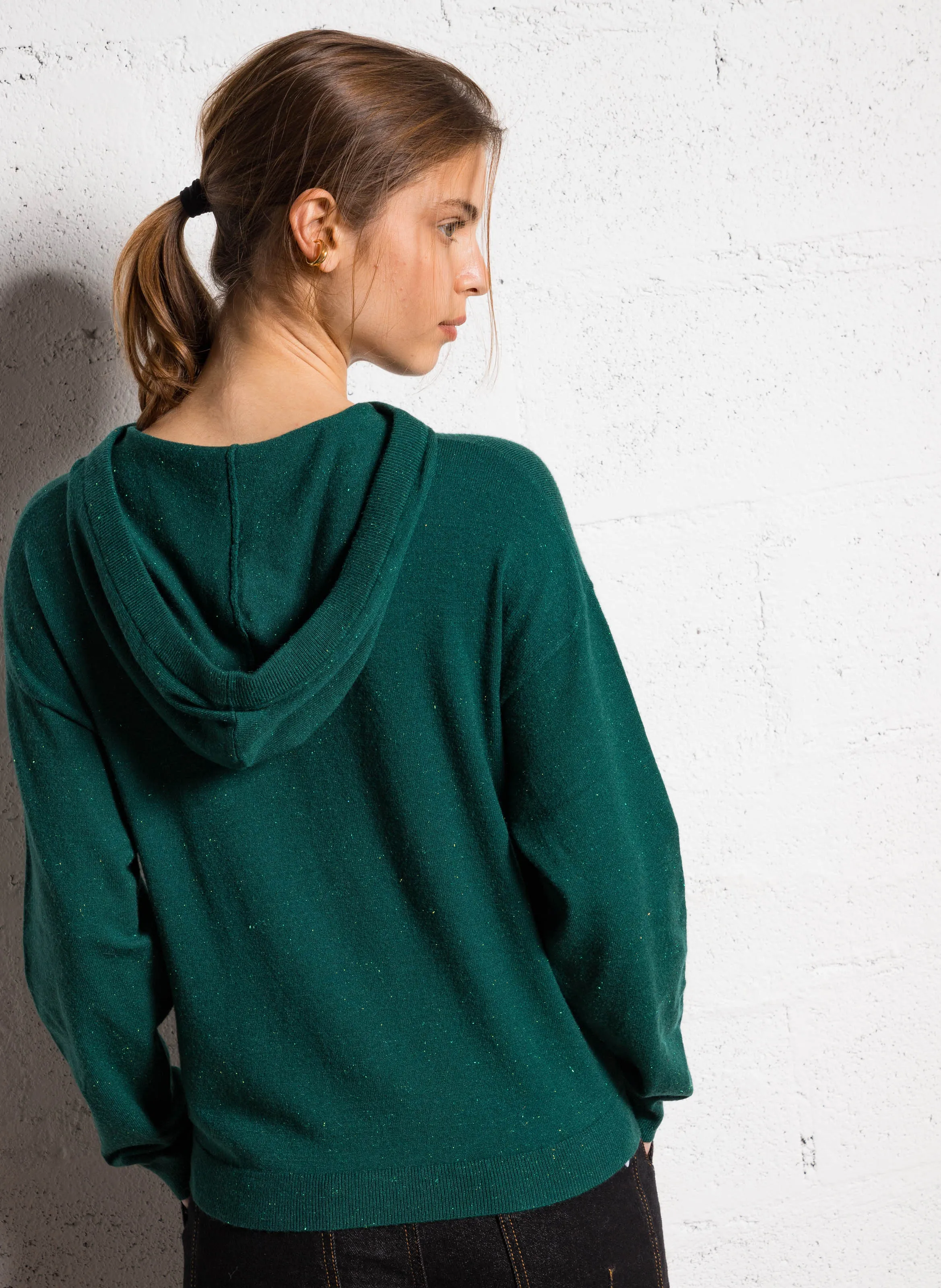  I CODE   Maglione con cappuccio | Verde