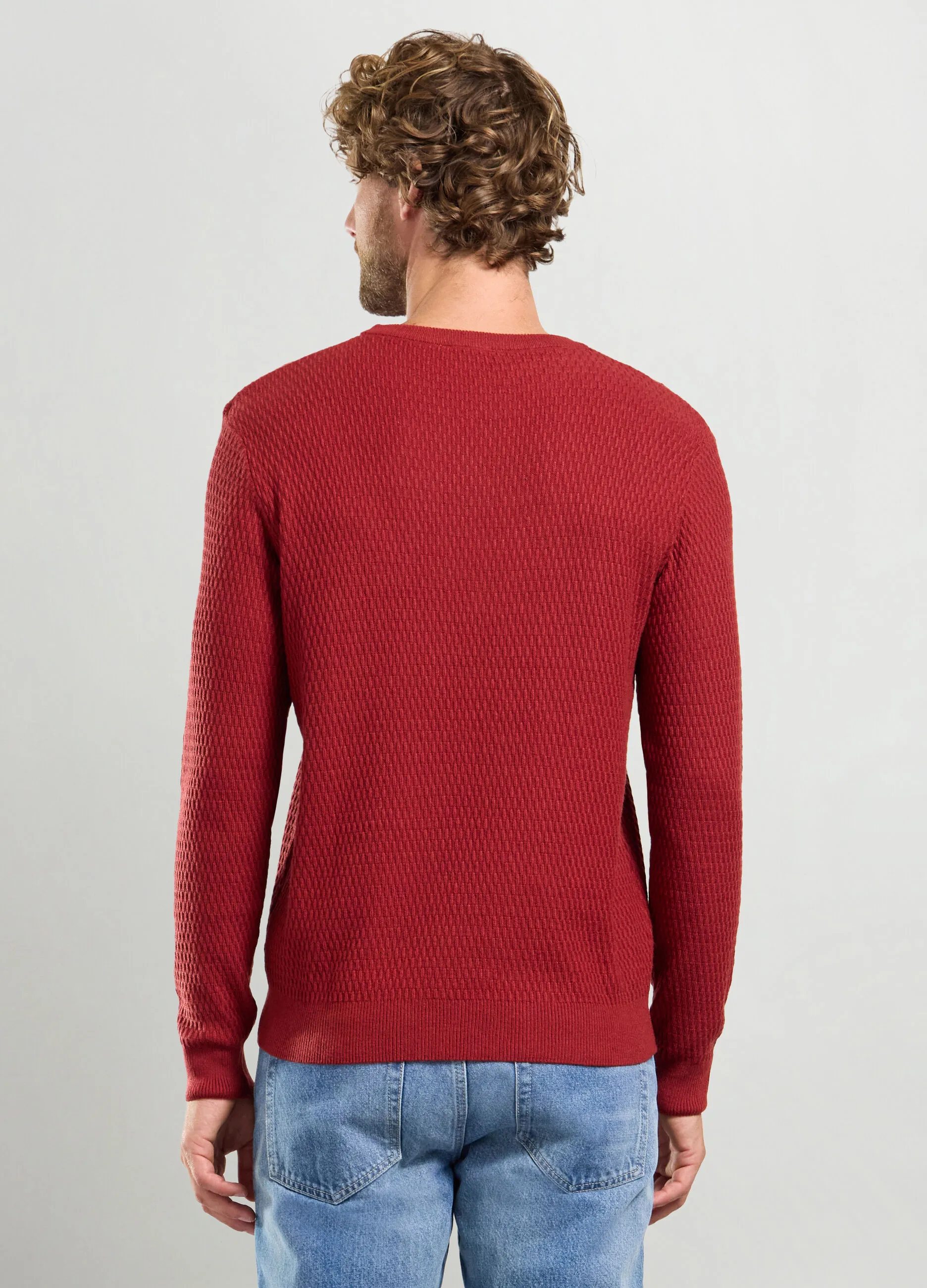 J. HART & BROS  Maglione girocollo in maglia operata uomo