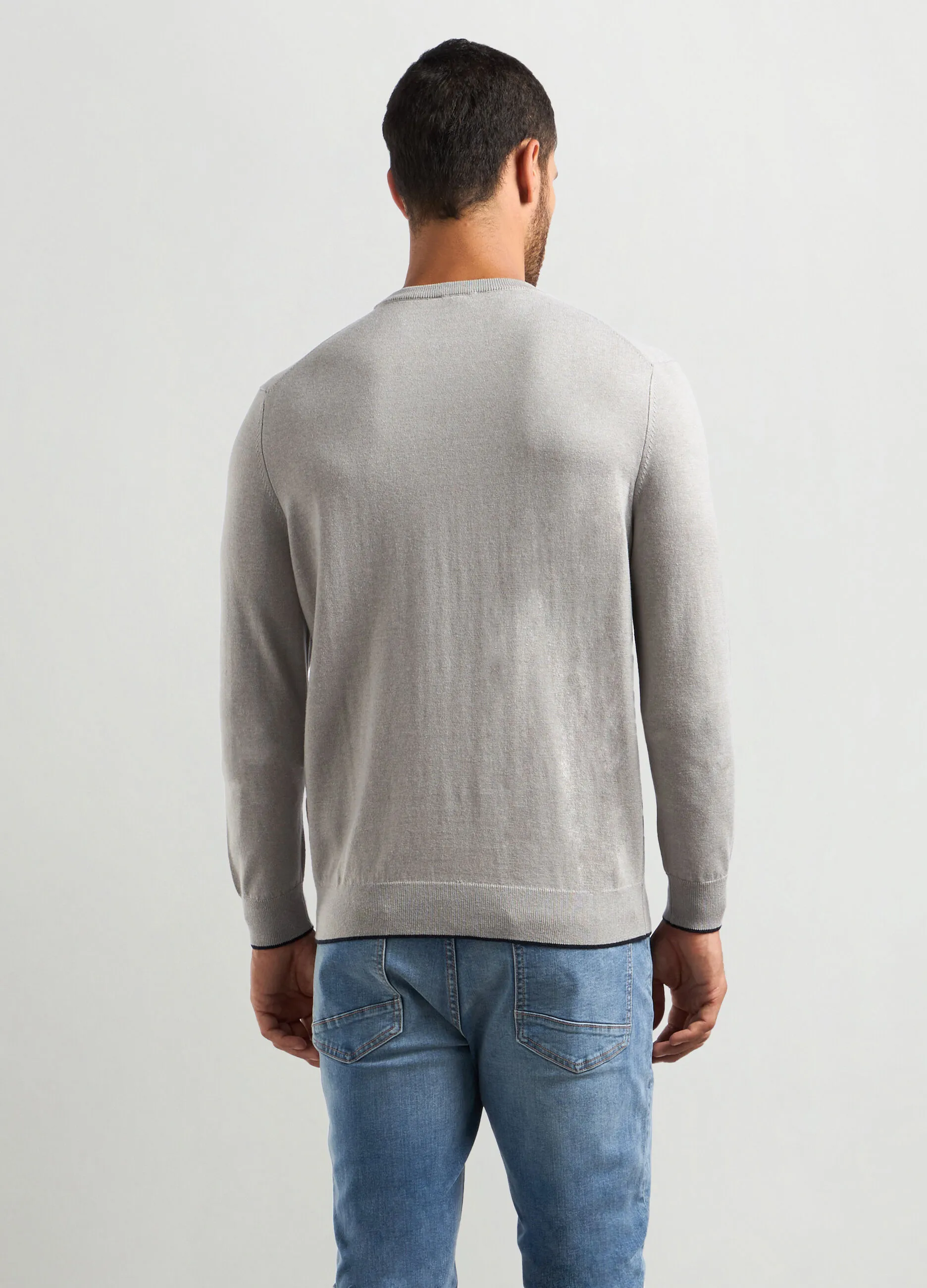 J. HART & BROS  Maglione girocollo misto cotone uomo