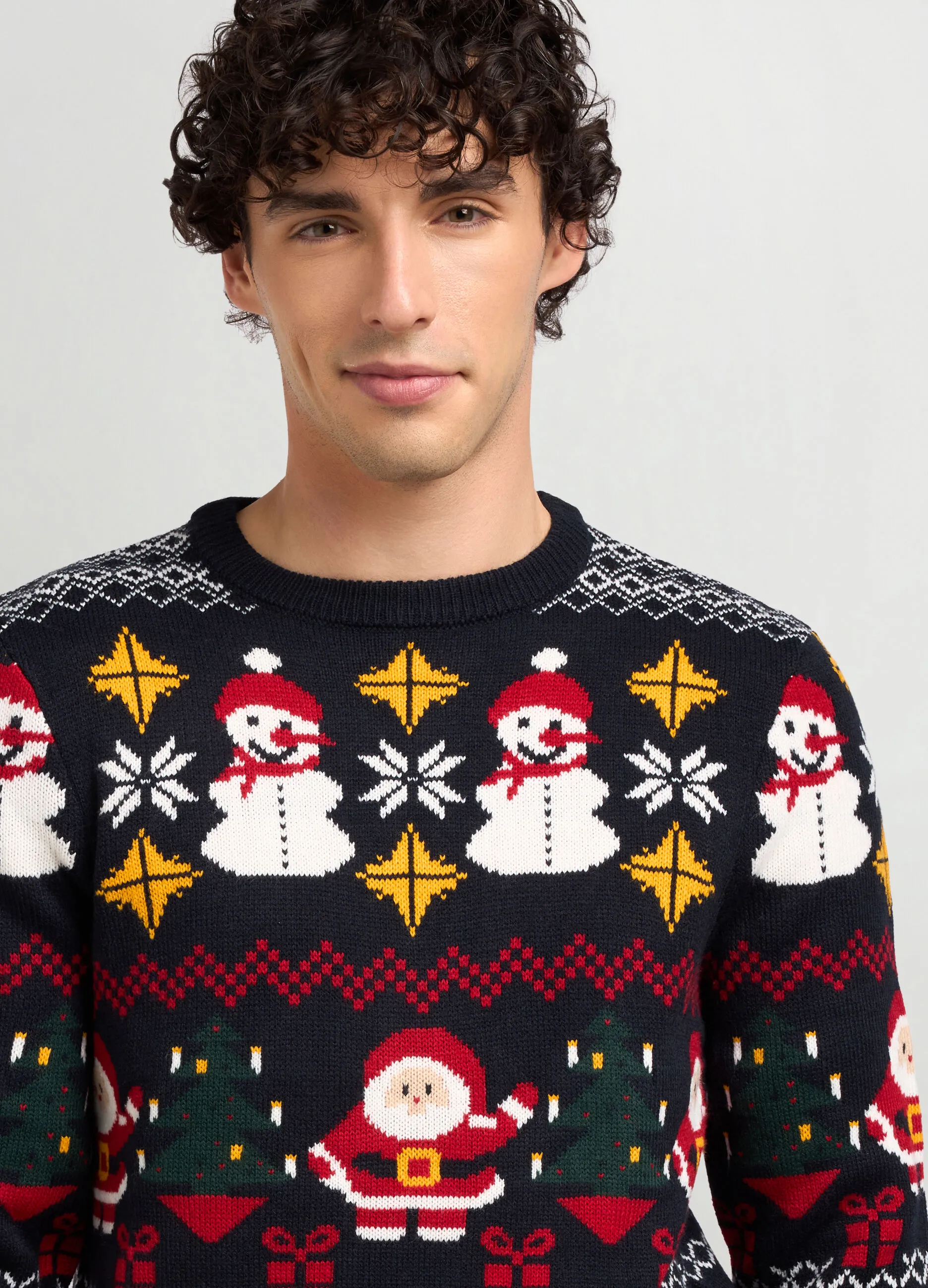 J. HART & BROS  Maglione girocollo natalizio uomo
