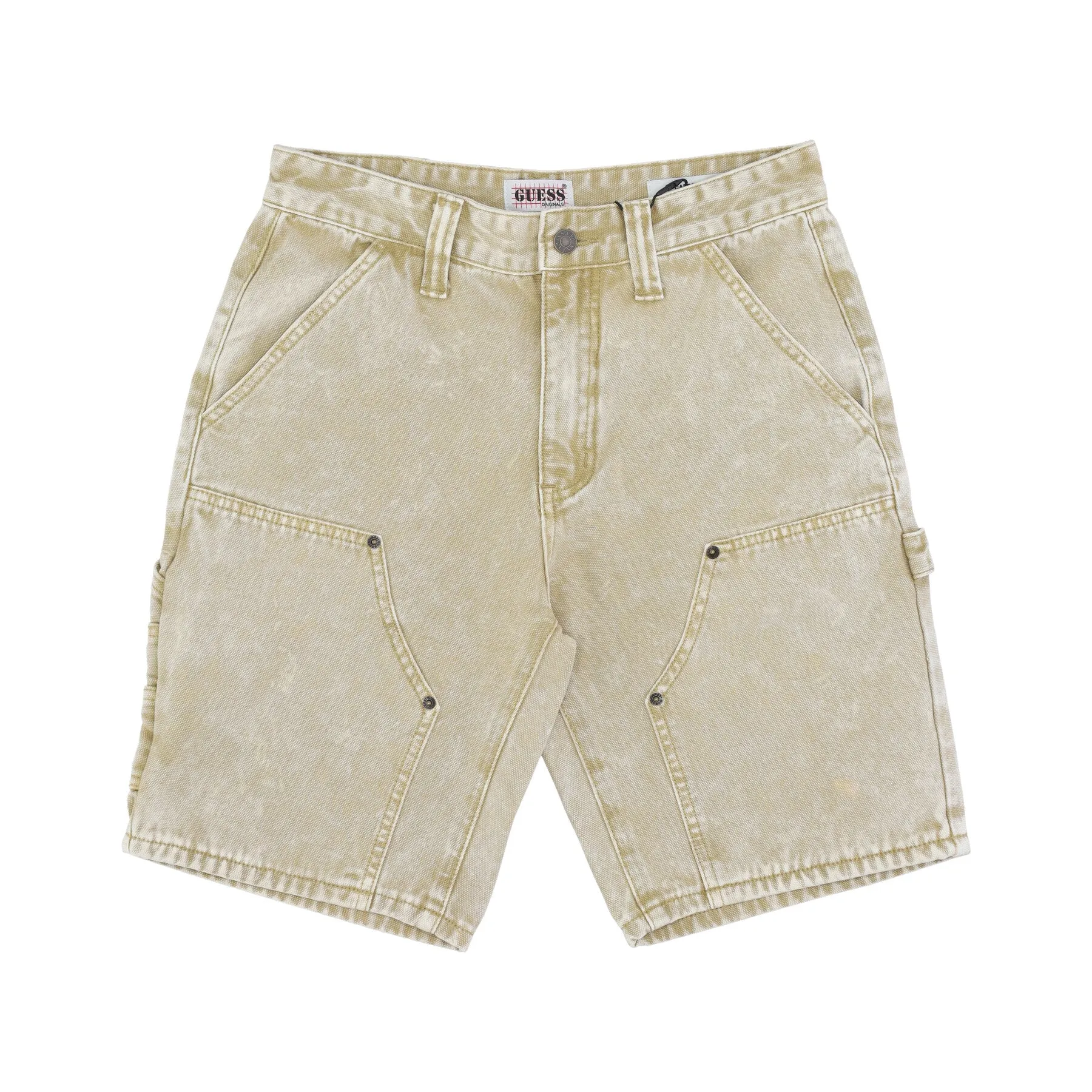 Jeans Corto Uomo Go Aged Carpenter Short Go Aged White