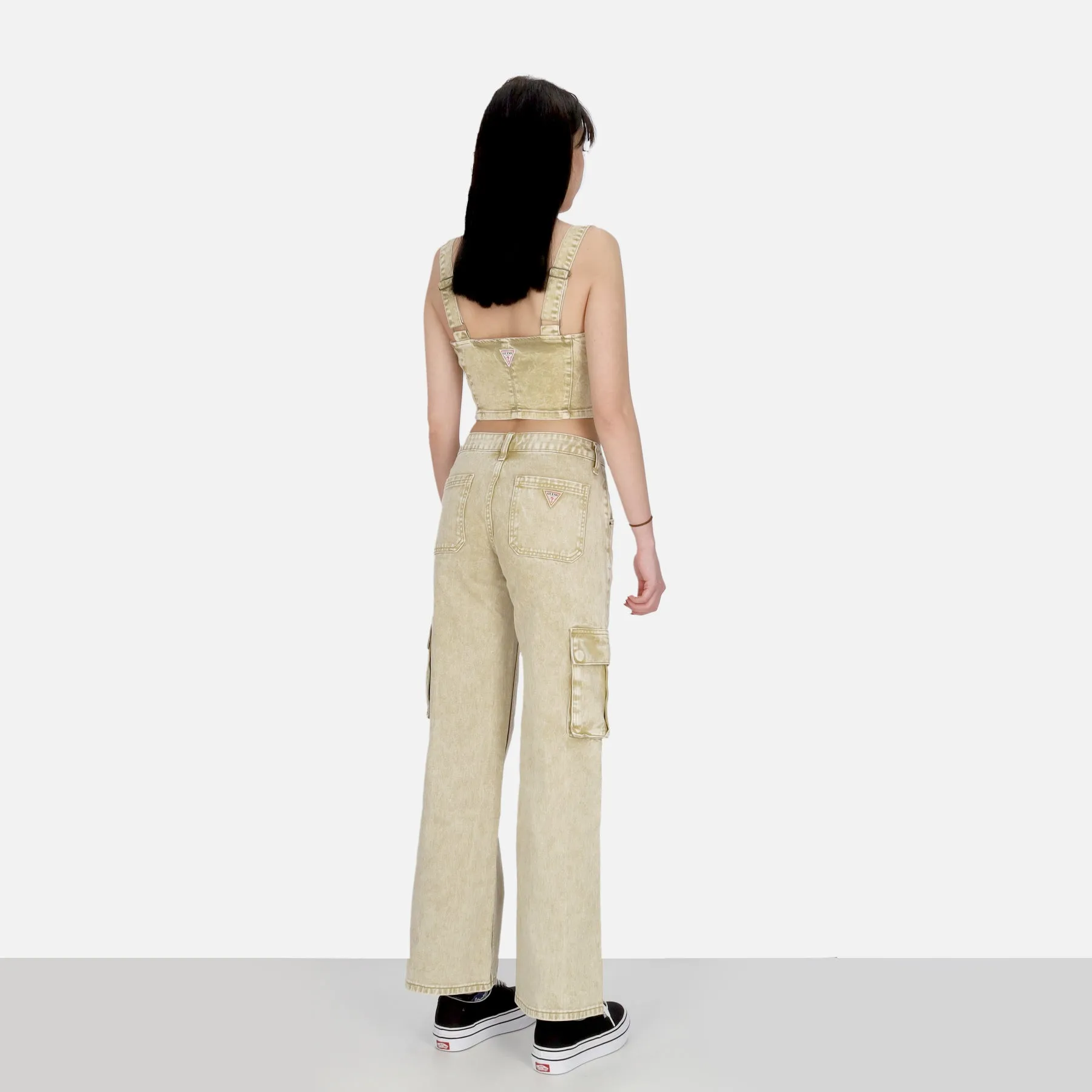 Jeans Donna W Go Aged Cargo Pant Go Aged White