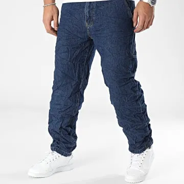 Jeans regolari in denim blu
