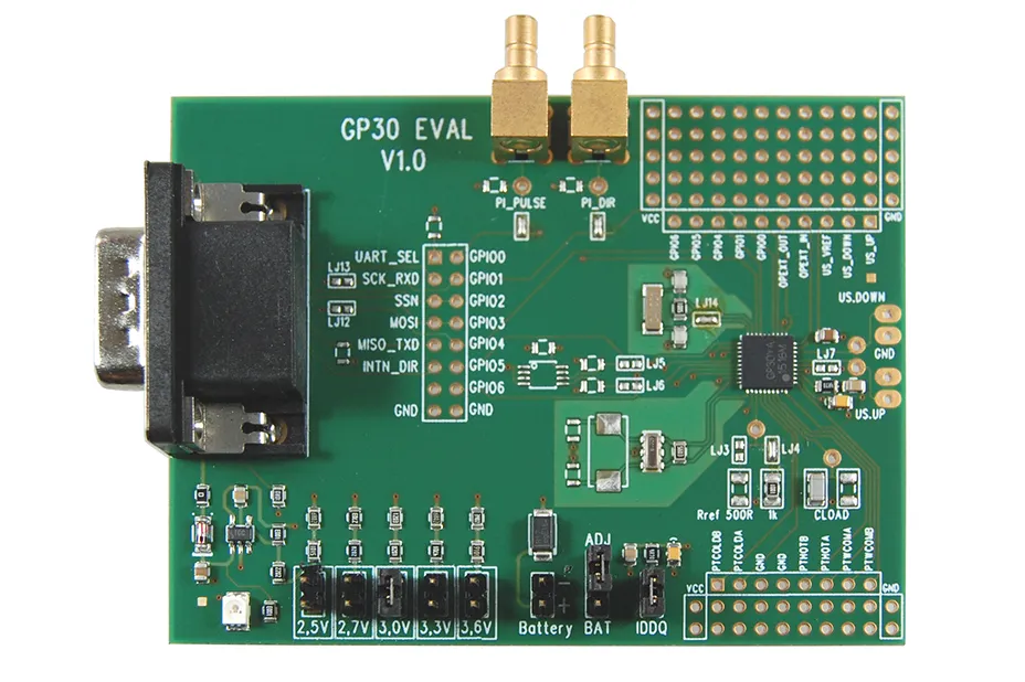 Kit di valutazione GP30 Standard Board ScioSense, con Convertitore idraulico a ultrasuoni