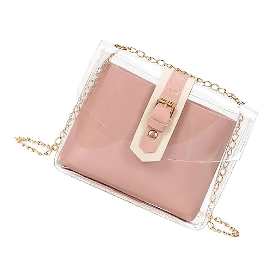KOMBIUDA 1 Set Borsa A Tracolla Trasparente Borsa A Tracolla Trasparente Borse Trasparenti Per Le Donne Borse Trasparenti Per Le