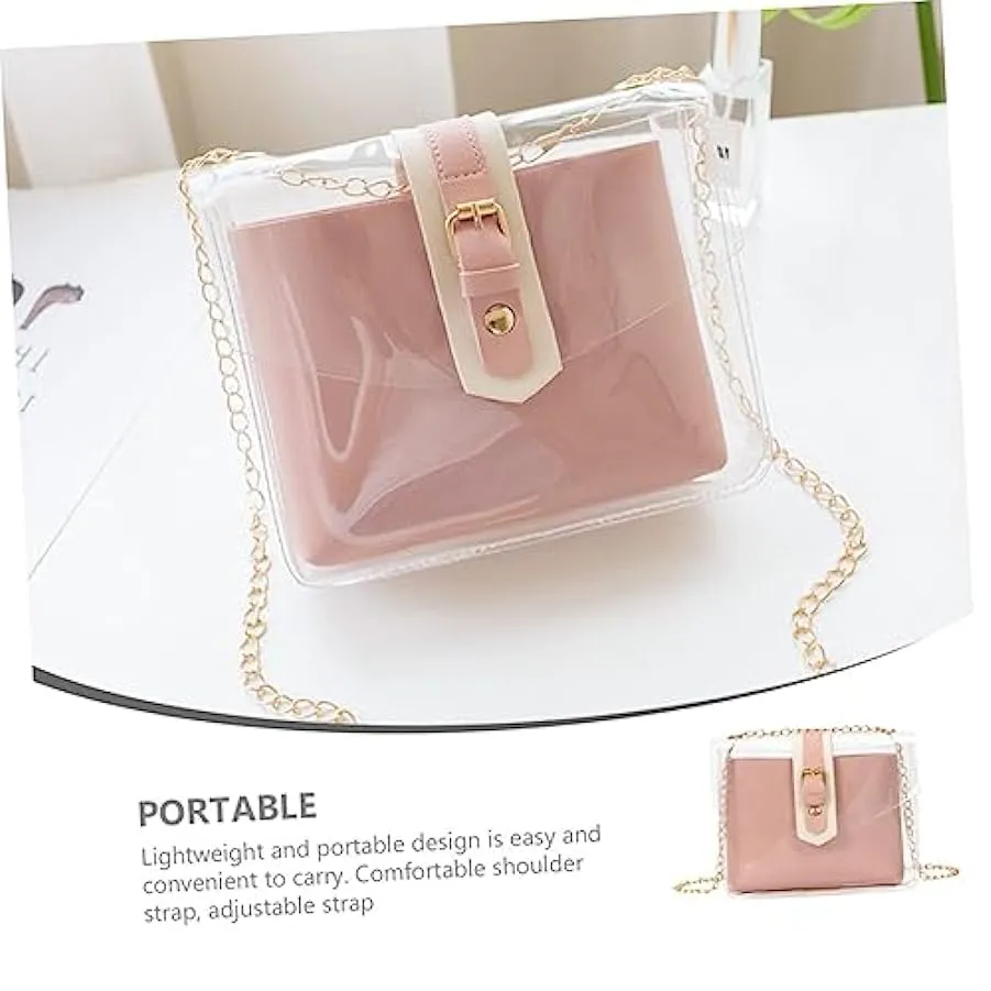 KOMBIUDA 1 Set Borsa A Tracolla Trasparente Borsa A Tracolla Trasparente Borse Trasparenti Per Le Donne Borse Trasparenti Per Le