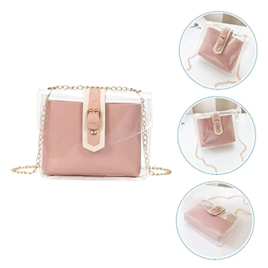 KOMBIUDA 1 Set Borsa A Tracolla Trasparente Borsa A Tracolla Trasparente Borse Trasparenti Per Le Donne Borse Trasparenti Per Le