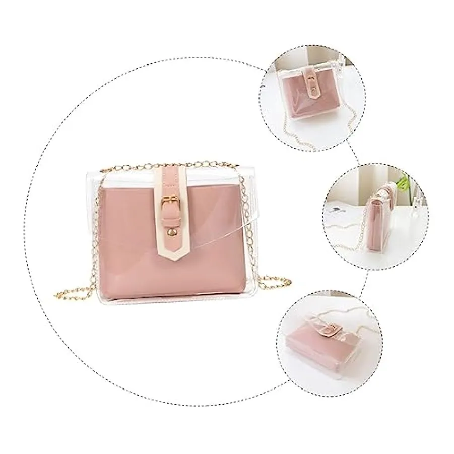 KOMBIUDA 1 Set Borsa A Tracolla Trasparente Borsa A Tracolla Trasparente Borse Trasparenti Per Le Donne Borse Trasparenti Per Le