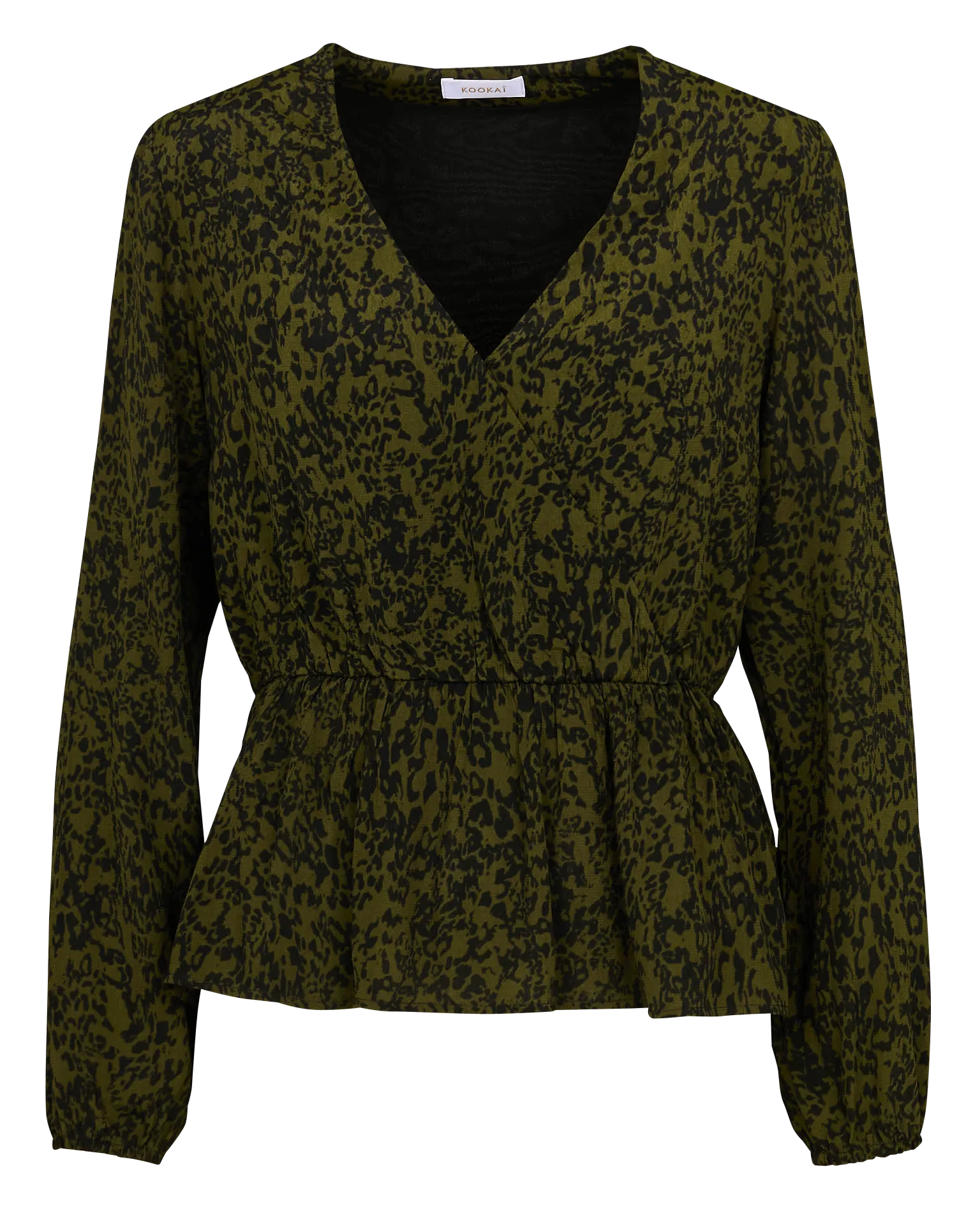  KOOKAI   VITTORIA - Blusa scollo a V stampata | Kaki