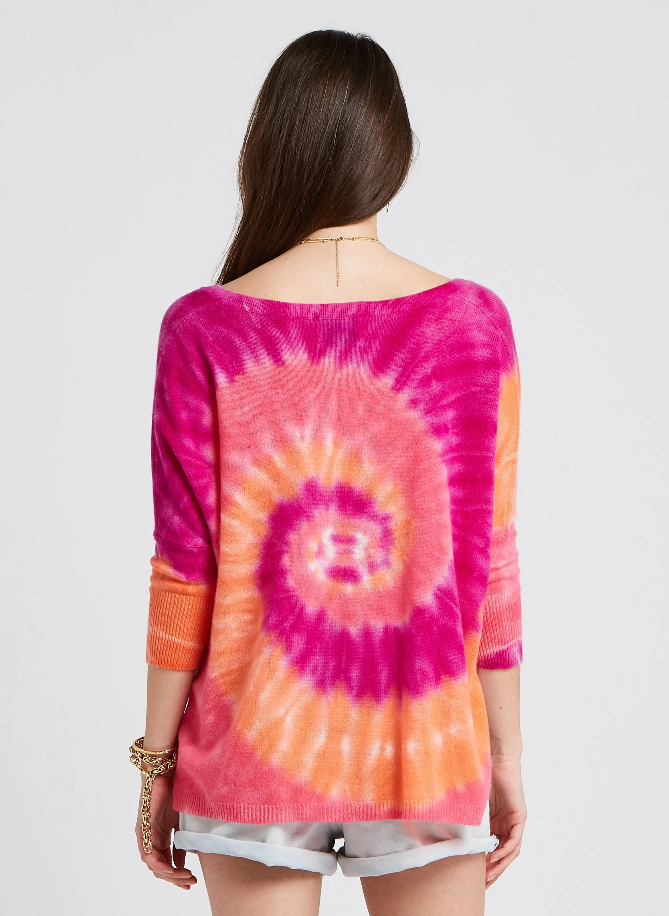  KUJTEN   MELA SUNNY - Maglione tie and dye in cashmere | Rosa