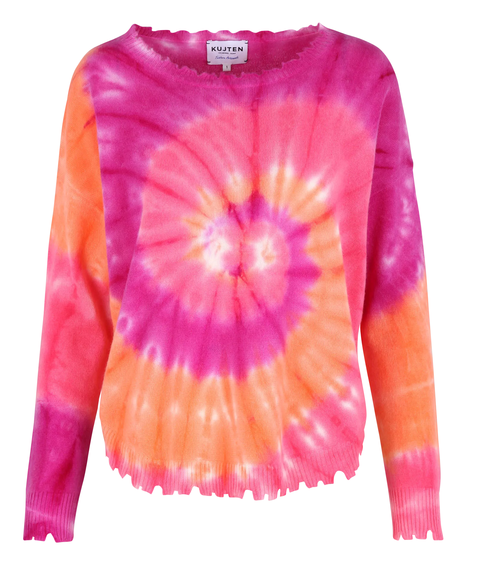  KUJTEN   MELA SUNNY - Maglione tie and dye in cashmere | Rosa