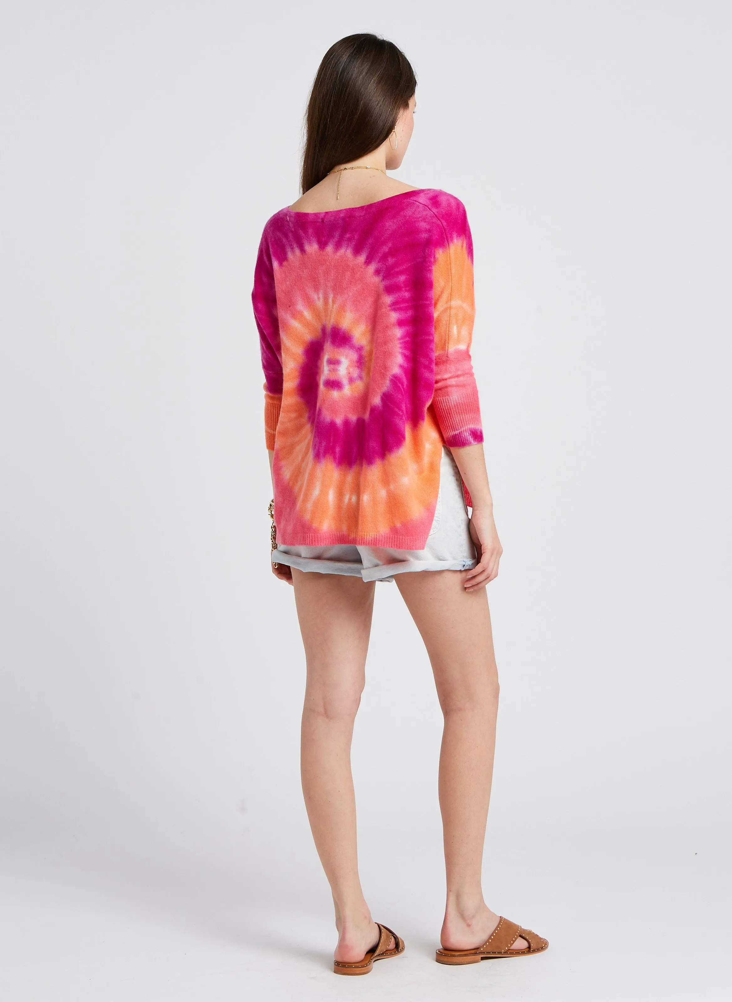  KUJTEN   MELA SUNNY - Maglione tie and dye in cashmere | Rosa