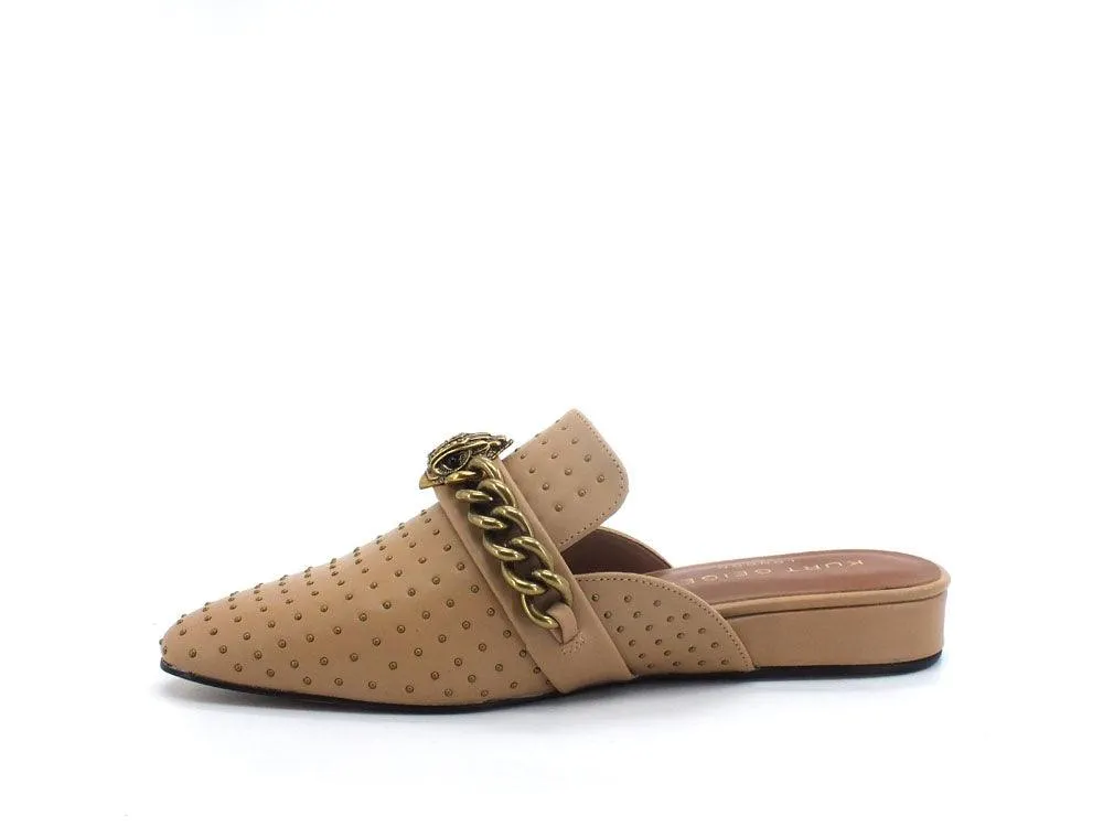 KURT GEIGER Chelsea Mule Sabot Ciabatta Beige Camel 5126448109
