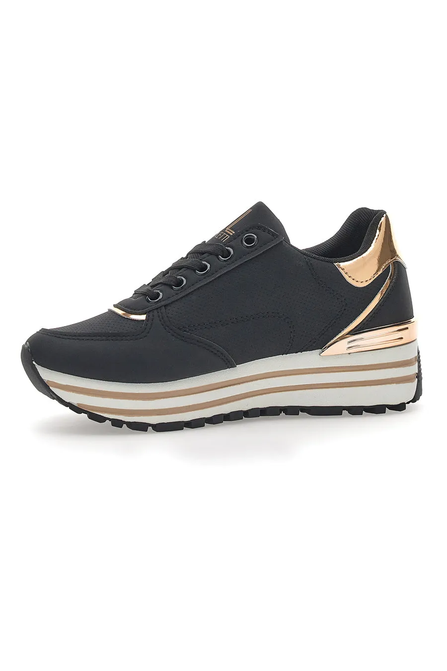   LANCETTI Sneakers Lancetti 51 Nere e Rose Gold