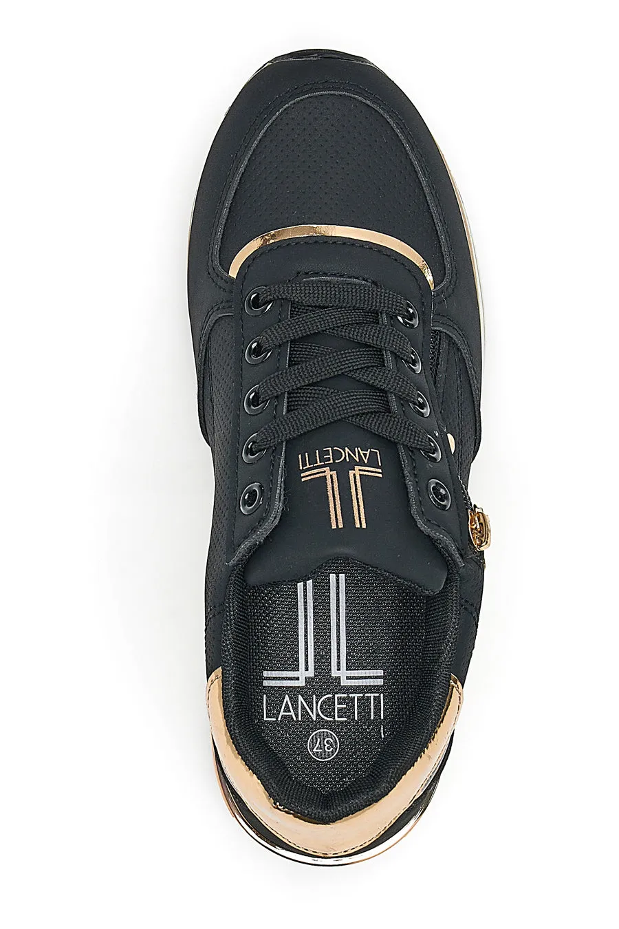   LANCETTI Sneakers Lancetti 51 Nere e Rose Gold