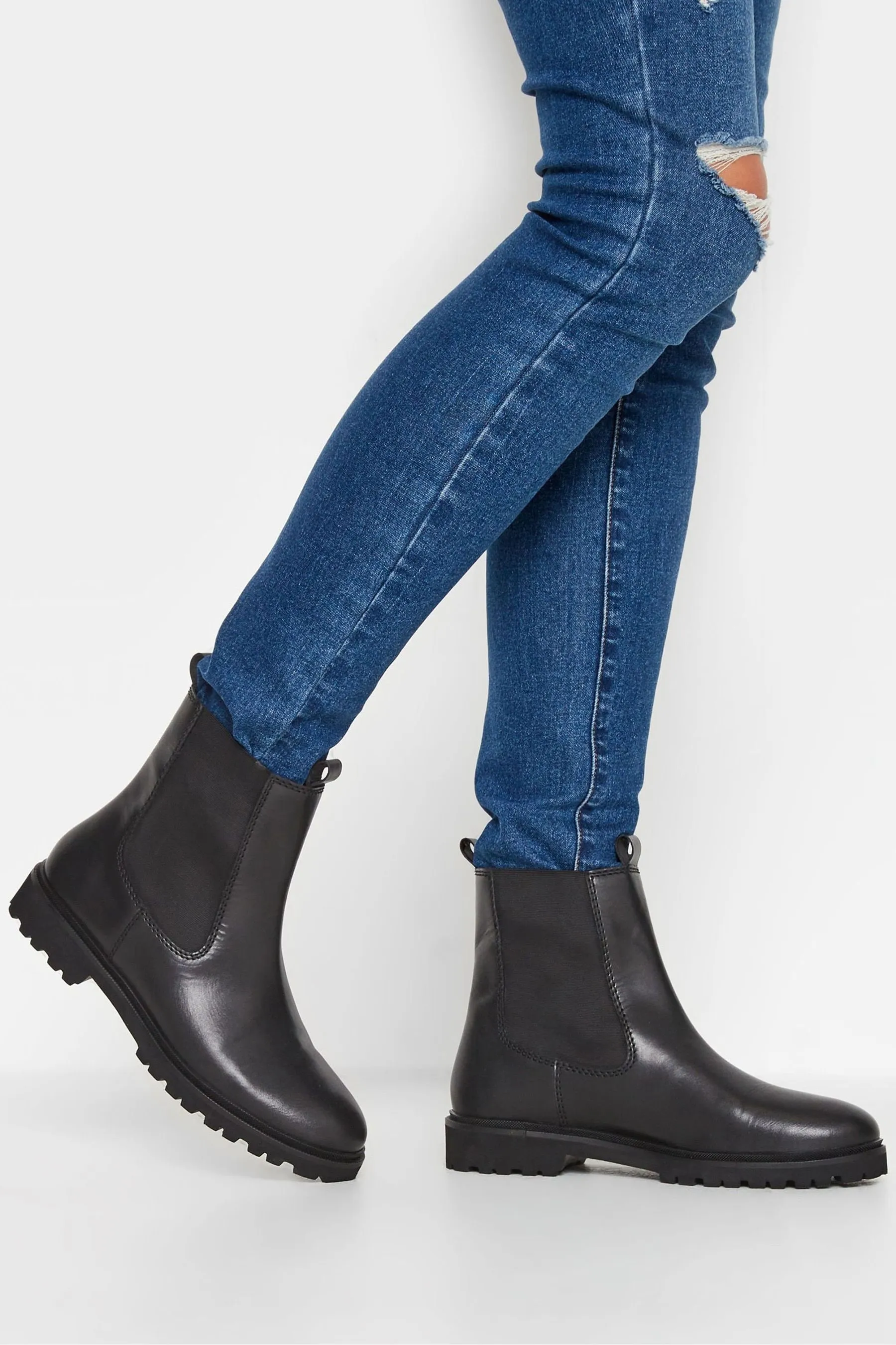 Long Tall Sally - Chelsea Stivali in pelle con carrarmato