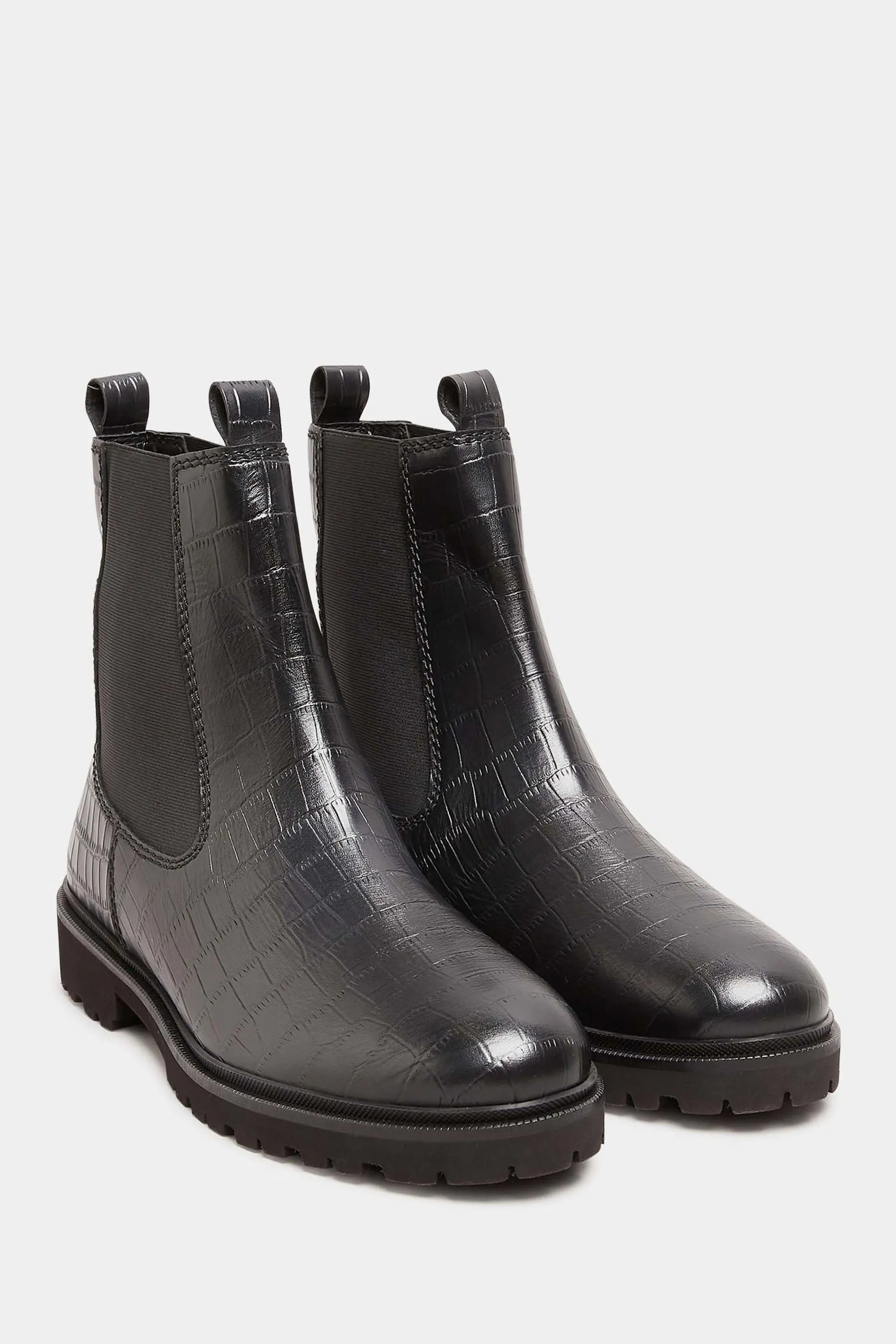 Long Tall Sally - Stivali in pelle Chelsea effetto coccodrillo